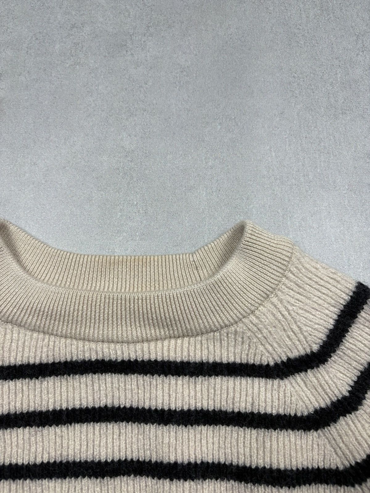 Sezane Sezane La Maille Striped Merino Wool Knit Sweater Button M Size M / US 6-8 / IT 42-44 - 10 Thumbnail