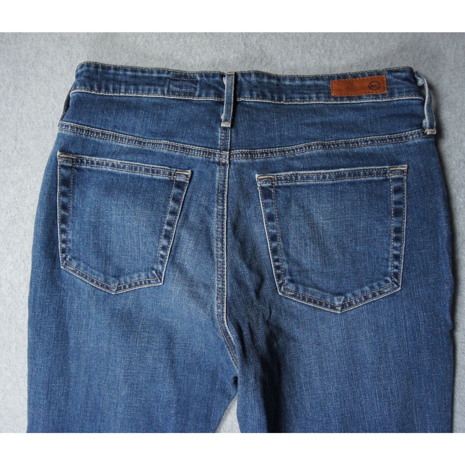 Vintage AG Adriano Goldschmied Jeans Womens 30 R Blue Denim Janis High Rise Flare Jeans Size 30" / US 8 / IT 44 - 6 Thumbnail
