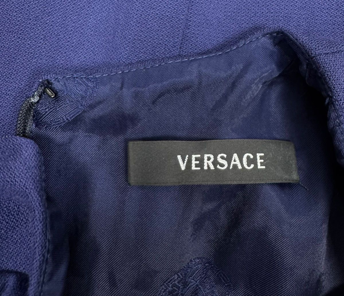 Versace Versace Wool Sheath Mini Dress Leather Decor size 44 Size M / US 6-8 / IT 42-44 - 15 Thumbnail