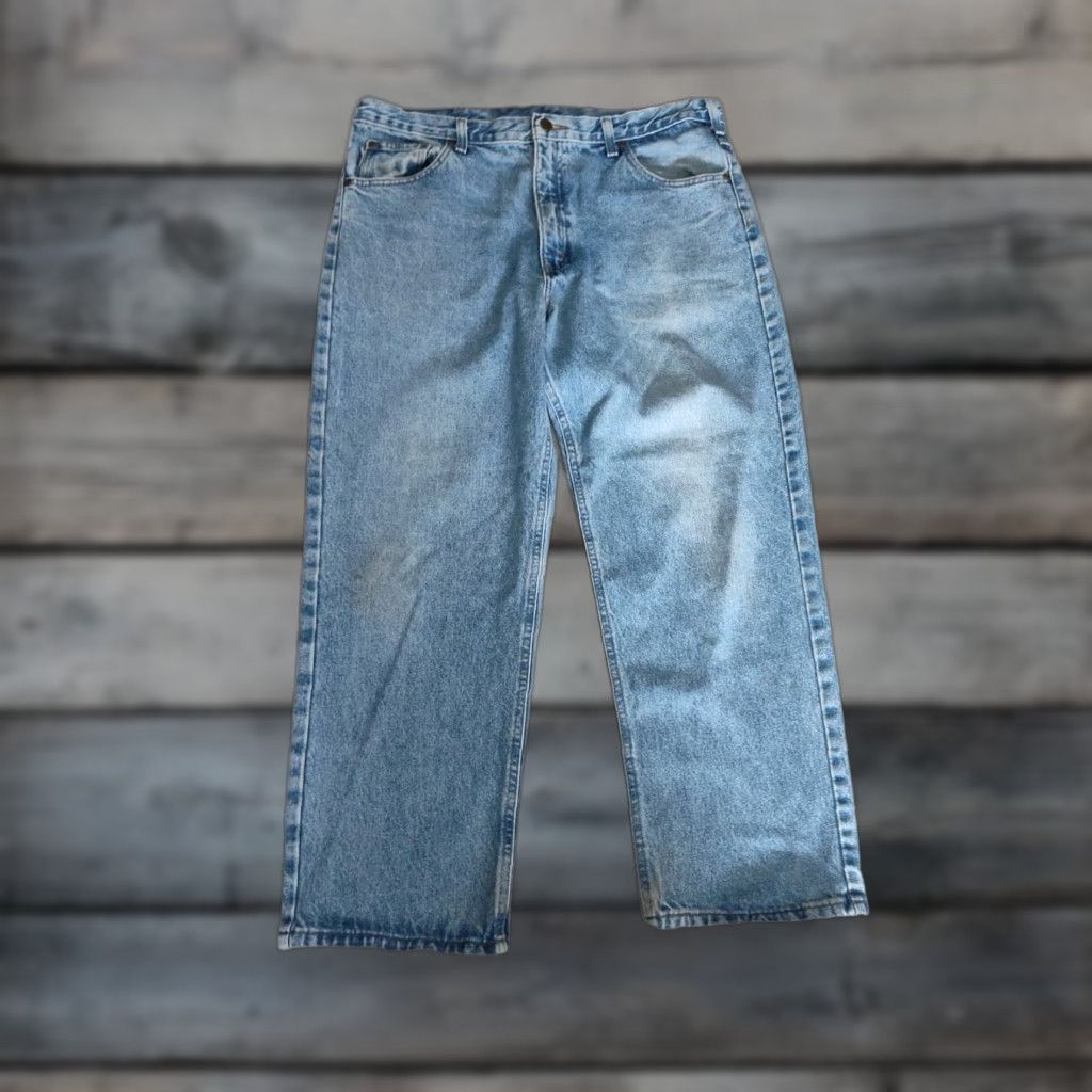 Carhartt VINTAGE Carhartt Jeans Mens Relaxed Fit 38x28 Blue Tapered Denim Medium Wash 90s Distressed Size US 38 / EU 54 - 1 Thumbnail