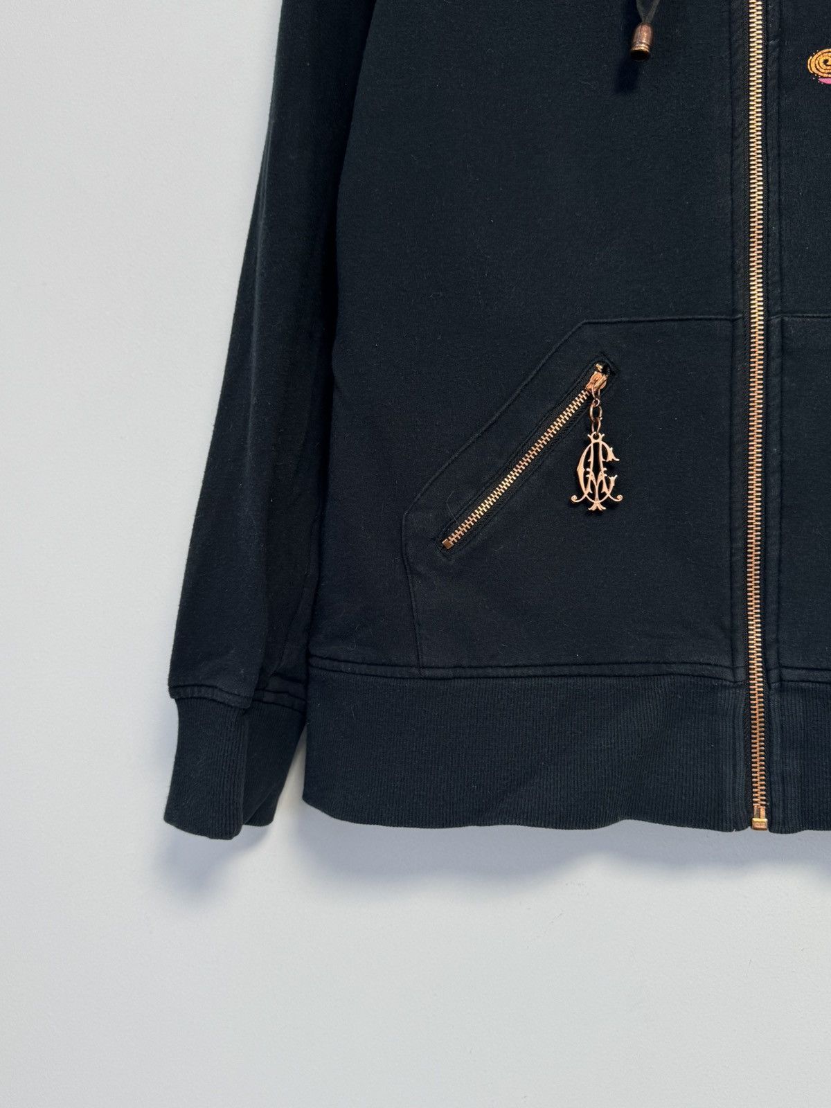 Christian Audigier VTG Christian Audigier Black Zip Hoodie Size L / US 10 / IT 46 - 4 Thumbnail