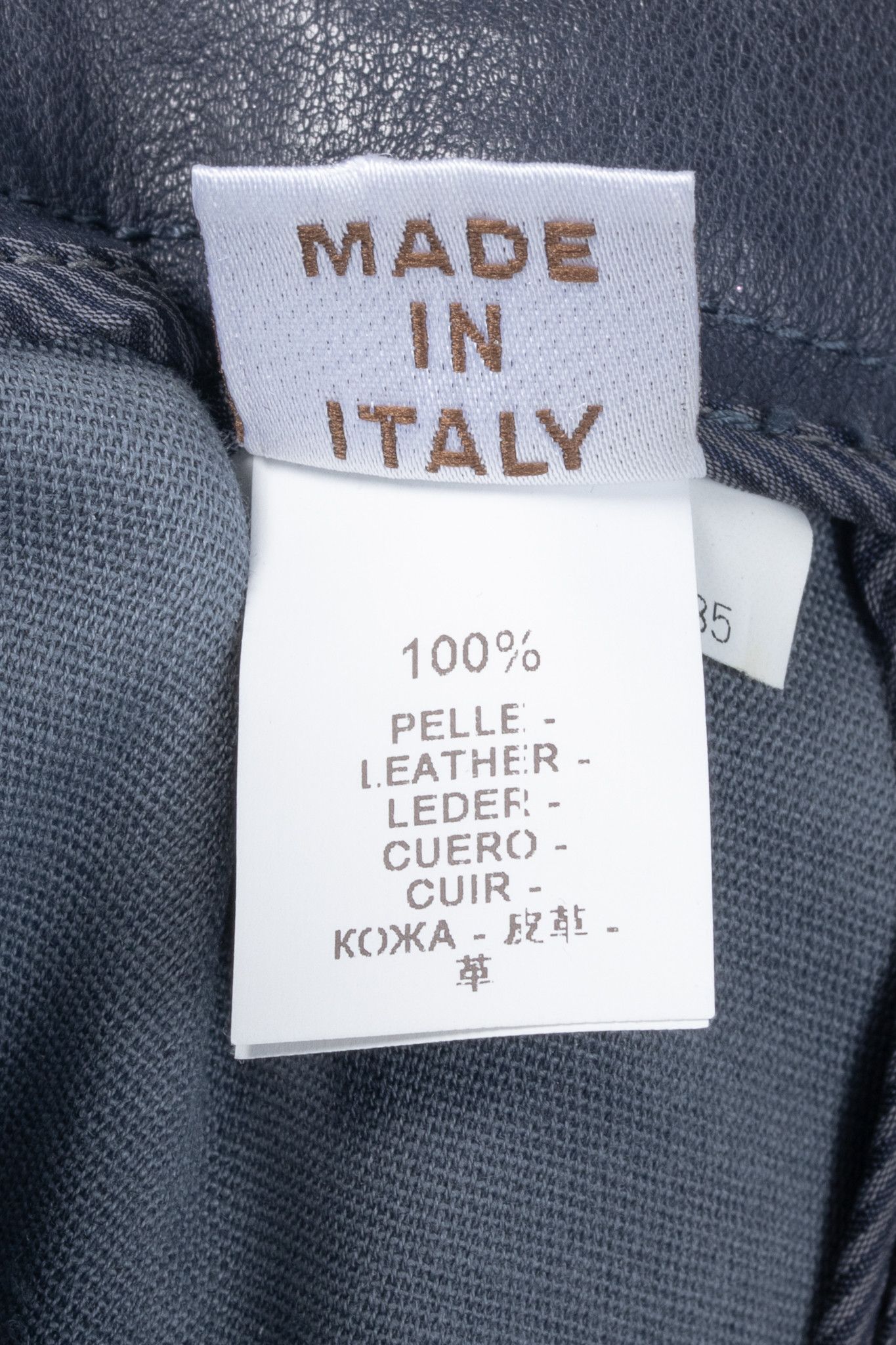Brunello Cucinelli Brunello Cucinelli AW/15 Navy Stretch-Nappa Leather Leggings Size 27" / US 4 / IT 40 - 10 Thumbnail
