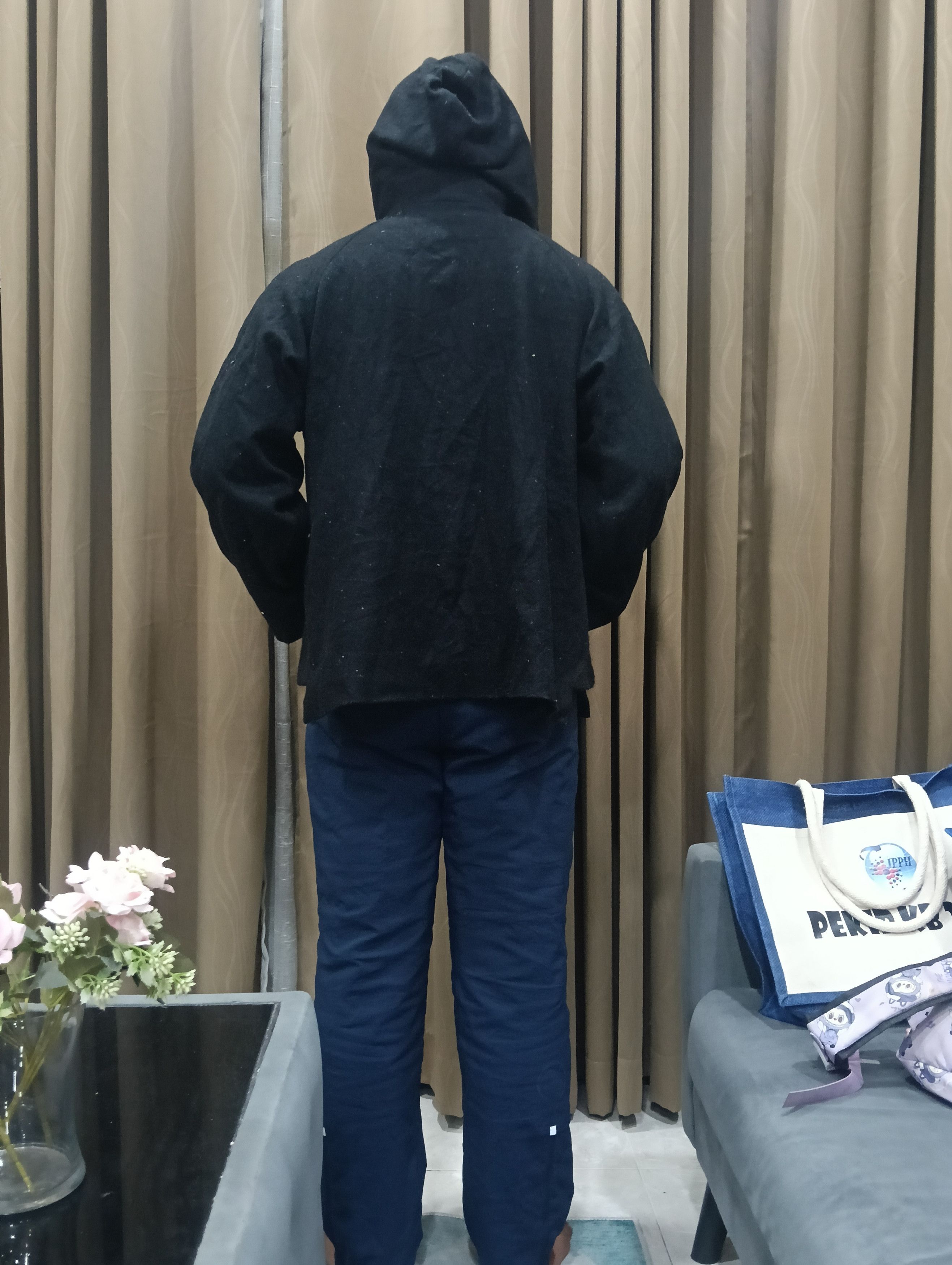Yohji Yamamoto Y'S Cropped Wool Hooded Jacket Size US M / EU 48-50 / 2 - 3 Thumbnail