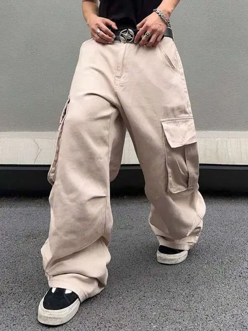 Jean Cargo Baggy Denim Casual Pants Oversized Size US 32 / EU 48 - 2 Thumbnail