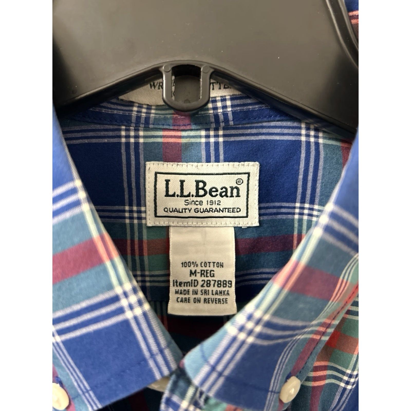 Vintage VINTAGE LL Bean Shirt Mens Sz M Blue Kennebunk Sport Slightly Fitted Oxford Plaid 287889 Size US M / EU 48-50 / 2 - 5 Thumbnail