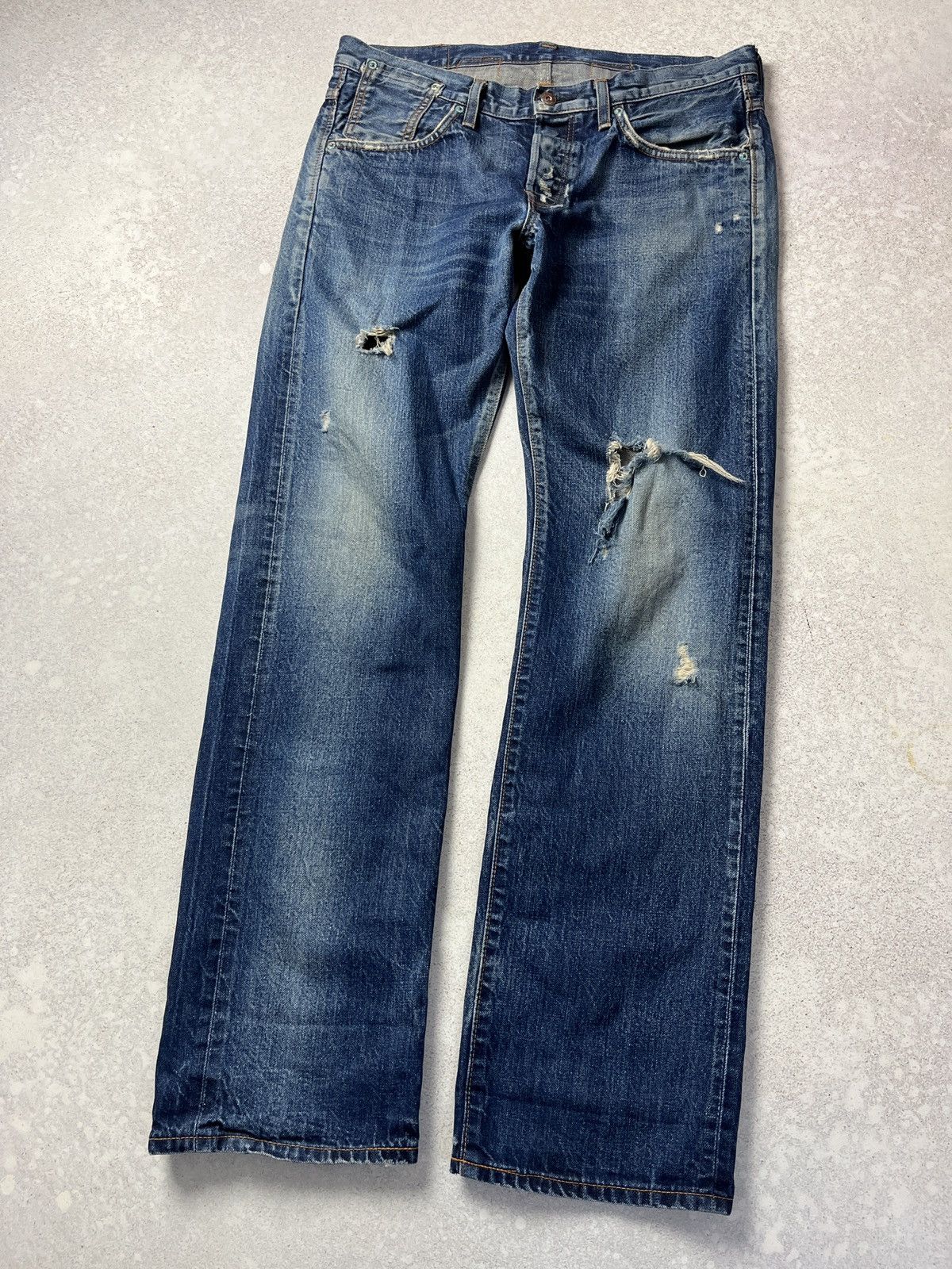 Edwin Edwin Jeans Selvedge Straight Blue Vintage W32 L33 Size US 32 / EU 48 - 1 Thumbnail
