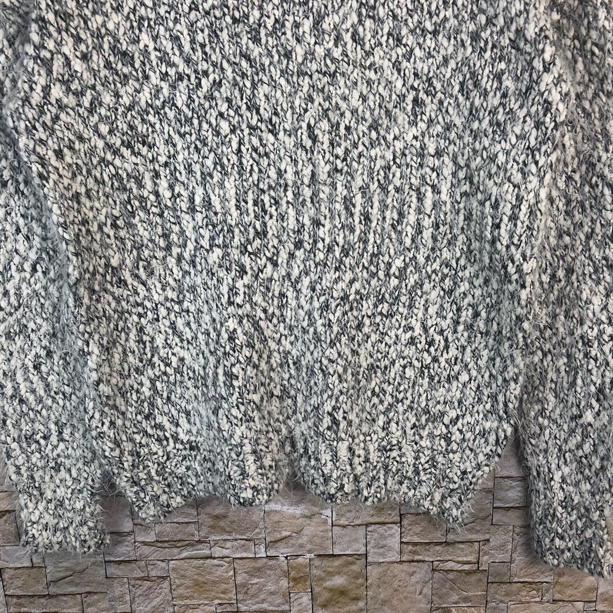 Homespun Knitwear × Japanese Brand Putielal White Shag Shaggy Fur Mohair Knitwear #A32 Size US L / EU 52-54 / 3 - 6 Thumbnail