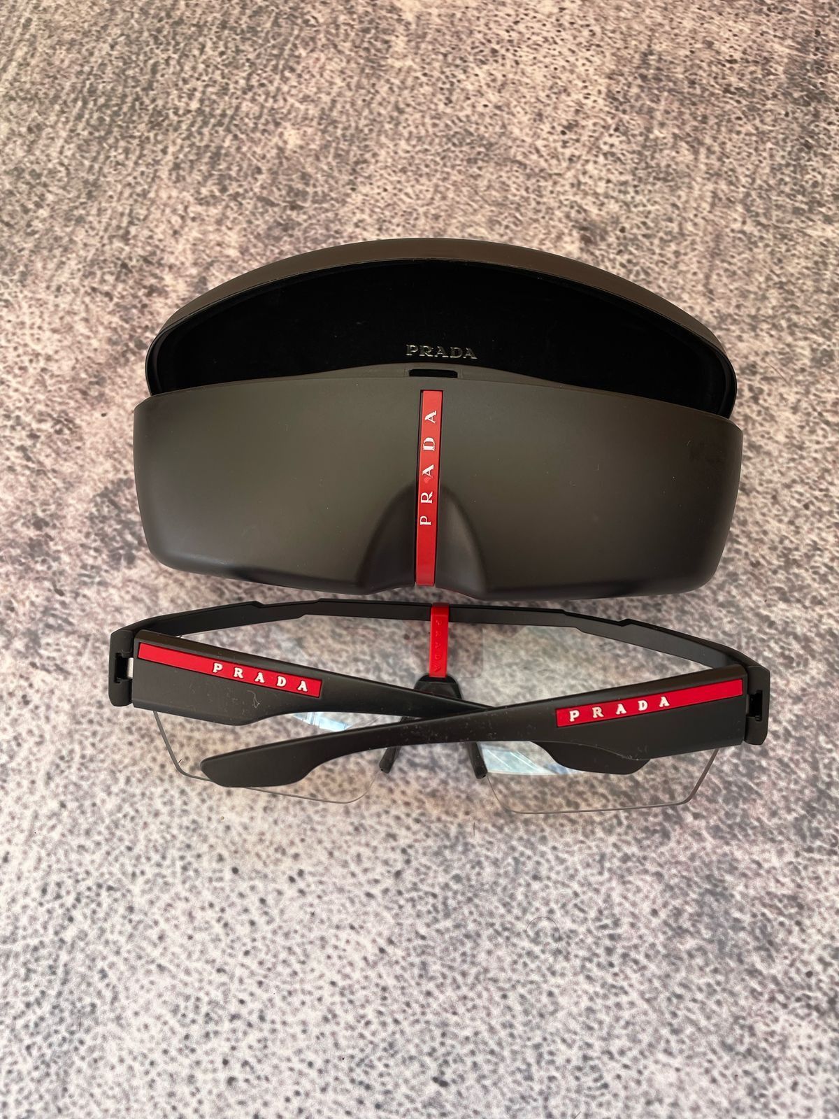 Prada Linea Rossa Men\'s Clear Sunglasses - SPS03X (DG009H) Prada Linea Rossa Sunglasses SPS-03X DG0-09H main image 4
