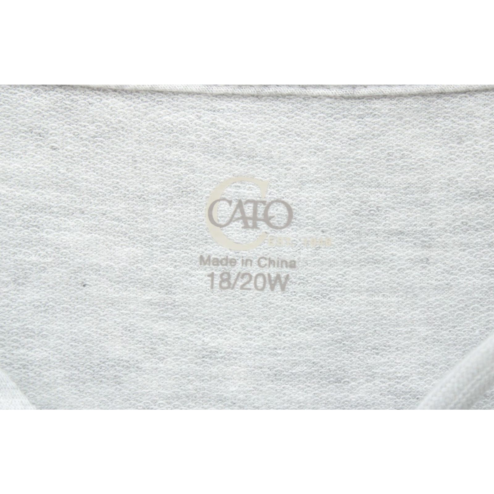 Vintage Cato Hoodie Faith Can Move Mountains Women's 18/20w Gray Graphic Print Size XXL / US 16-18 / IT 52-54 - 4 Thumbnail
