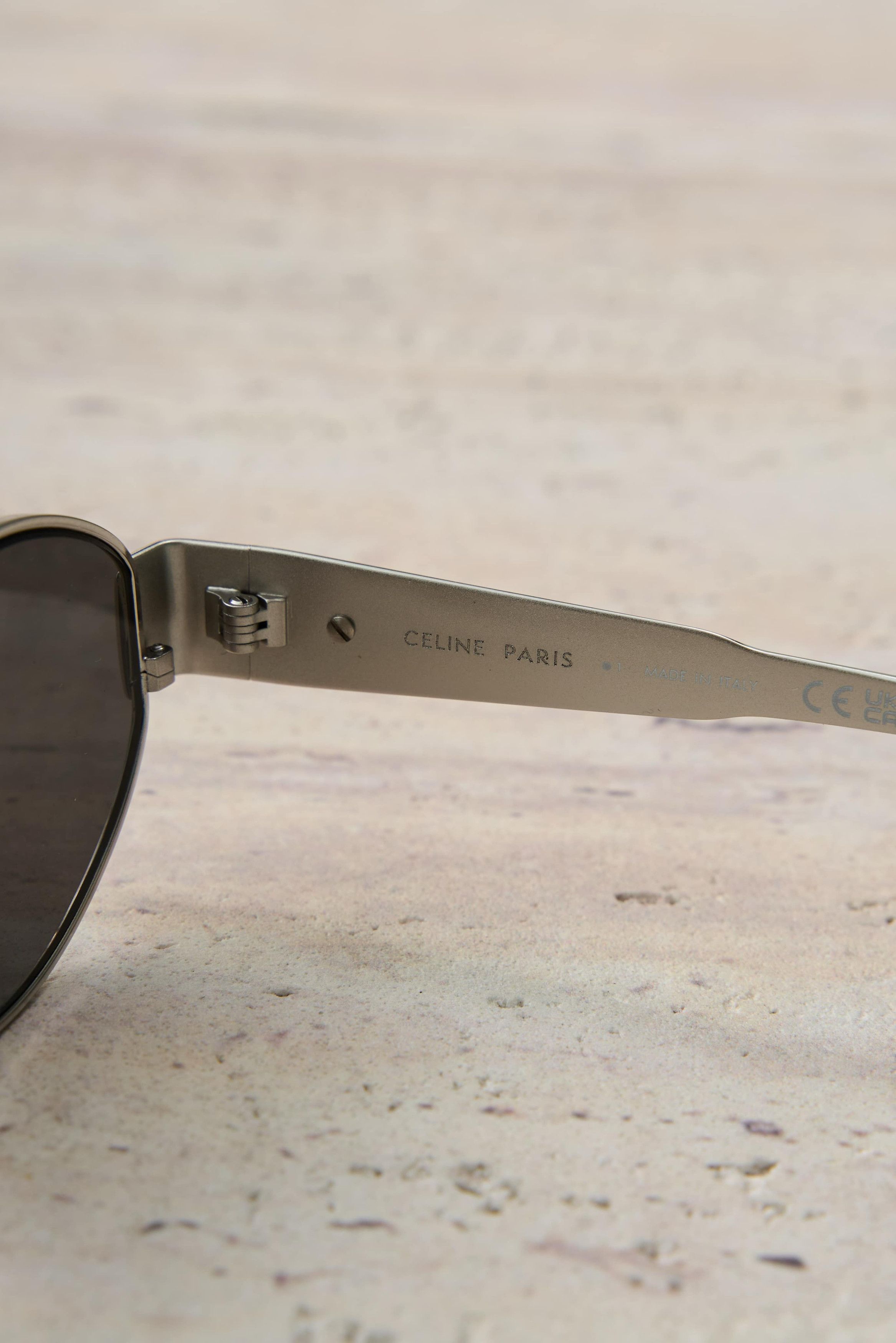 Celine CELINE Triomphe 01 Oval Sunglasses SILVER Size ONE SIZE - 5 Thumbnail