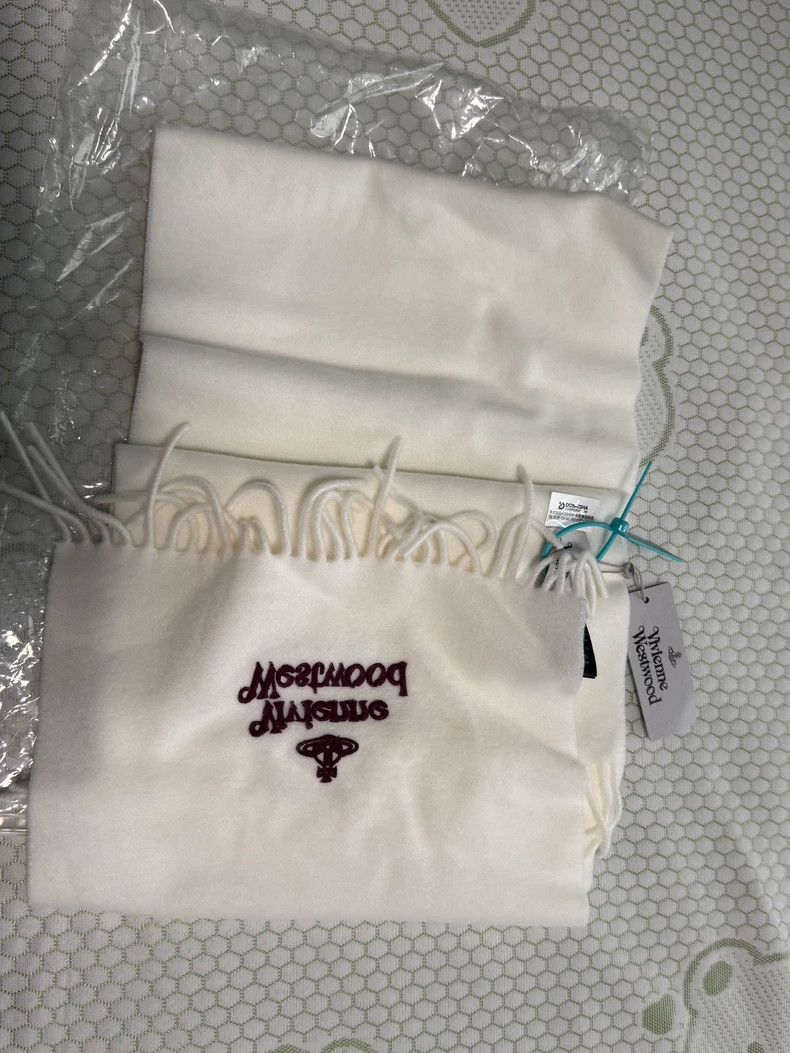 Vivienne Westwood Vivienne Westwood White wool scarf Size ONE SIZE - 3 Thumbnail