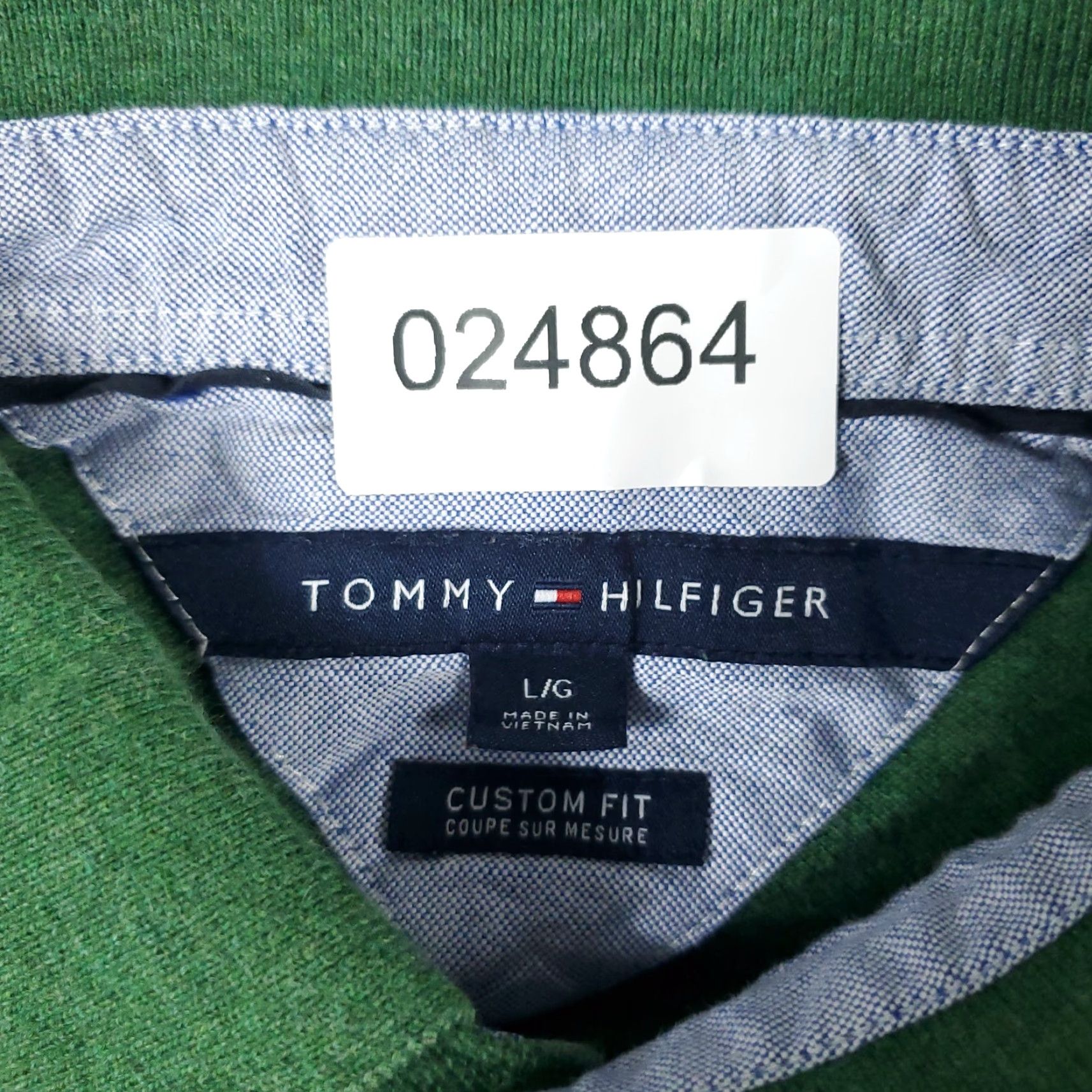 Tommy Hilfiger Tommy Hilfiger Polo Shirt Casual Green Custom Fit Large Mens Short Sleeve Size US L / EU 52-54 / 3 - 8 Thumbnail