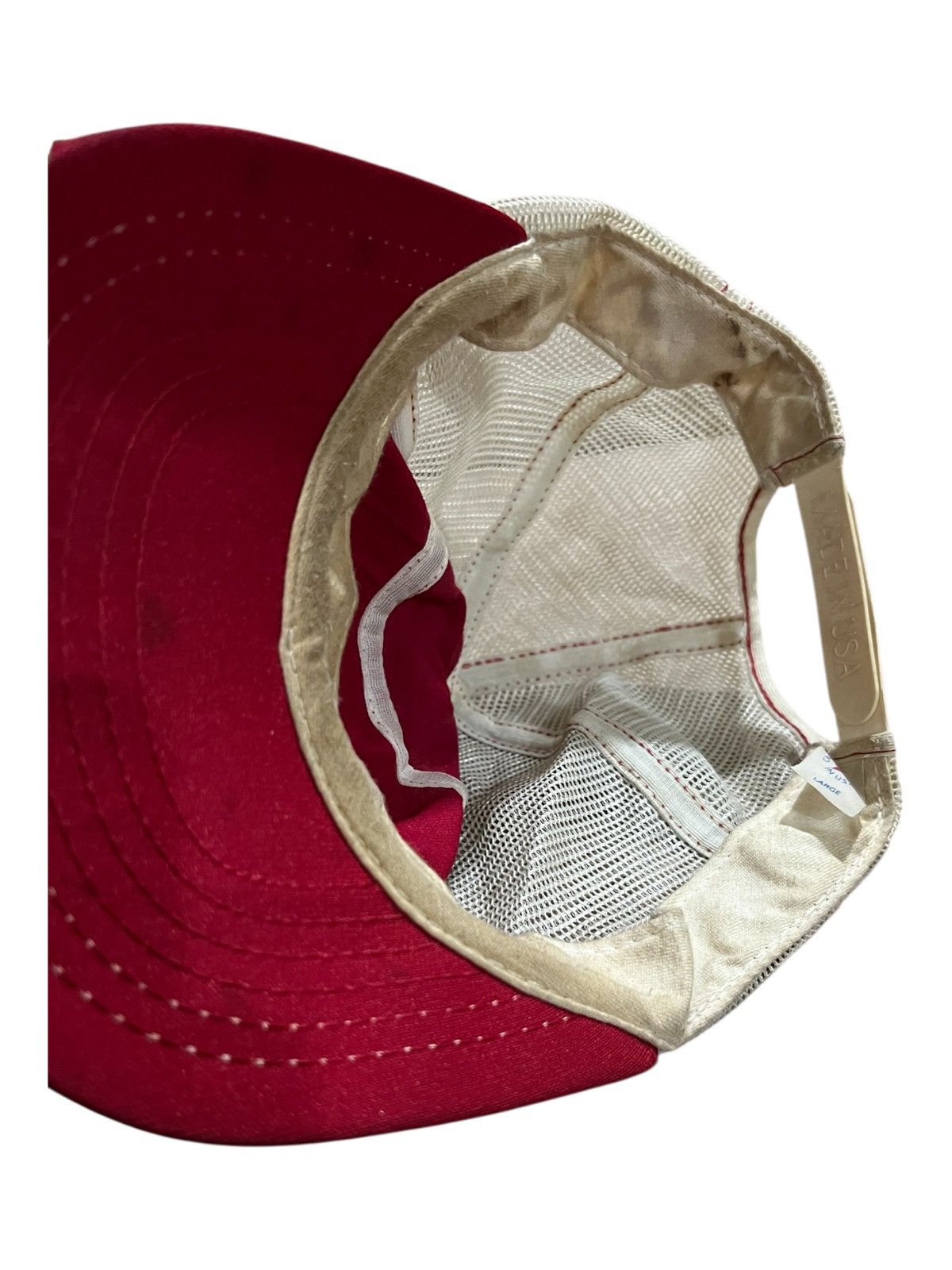 Red Wing Vintage 1980s Red Wing Made in 🇺🇸 Half Moon Mesh Trucker Cap Size ONE SIZE - 6 Thumbnail