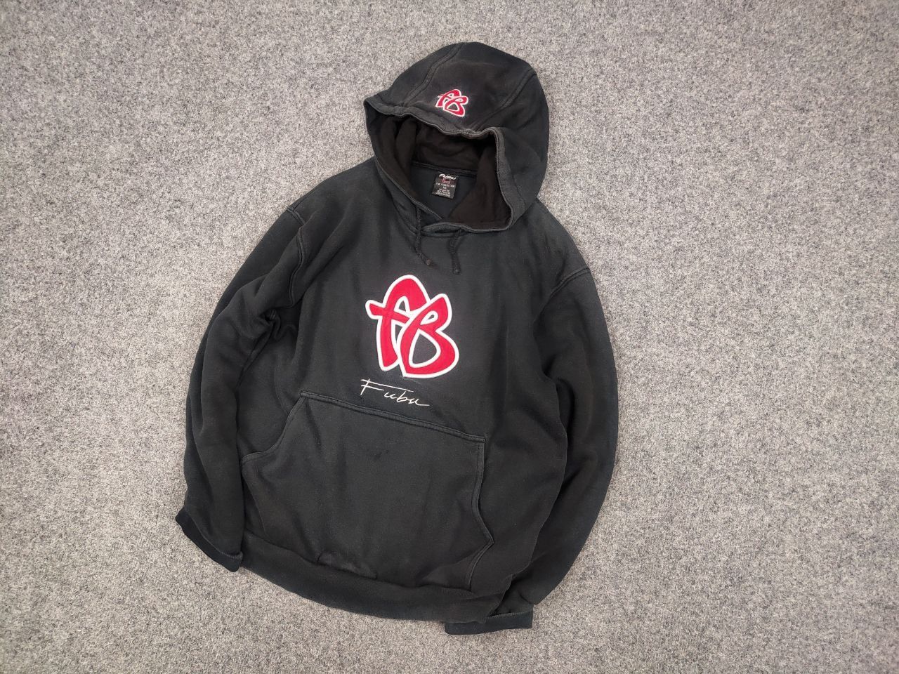Fubu Vintage Fubu Embroidered Rap Y2K Faded Black Hoodie Hip Hop Size US S / EU 44-46 / 1 - 3 Thumbnail