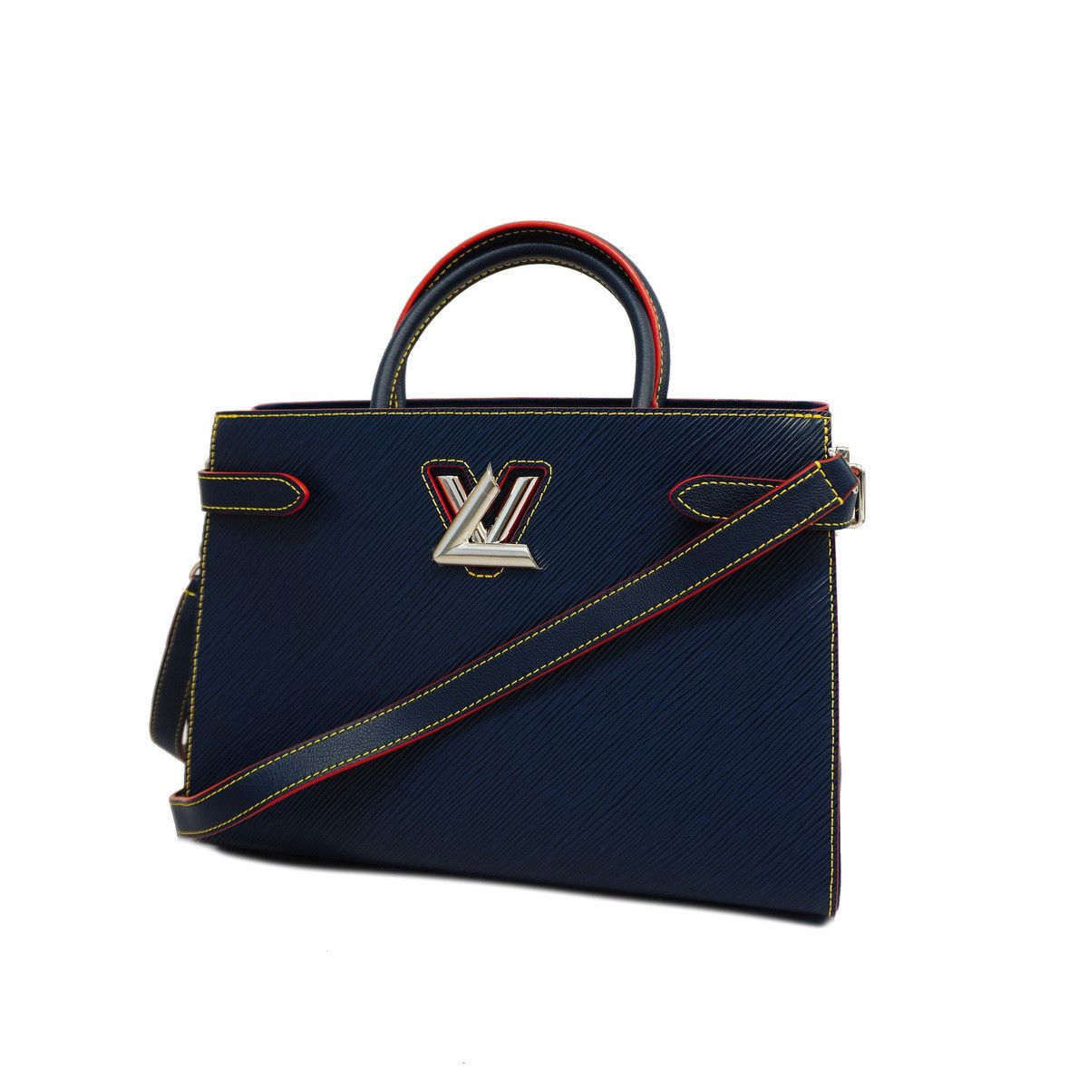 Louis Vuitton Shoulder Bag Epi Twist Tote Andigo Blue