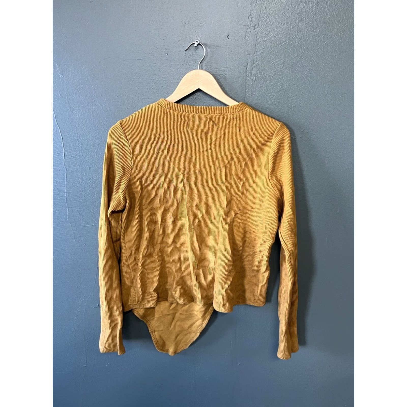 Madewell Madewell Womens Brown Long Sleeve T-shirt Medium Texture & Thread Ribbed Size M / US 6-8 / IT 42-44 - 2 Thumbnail