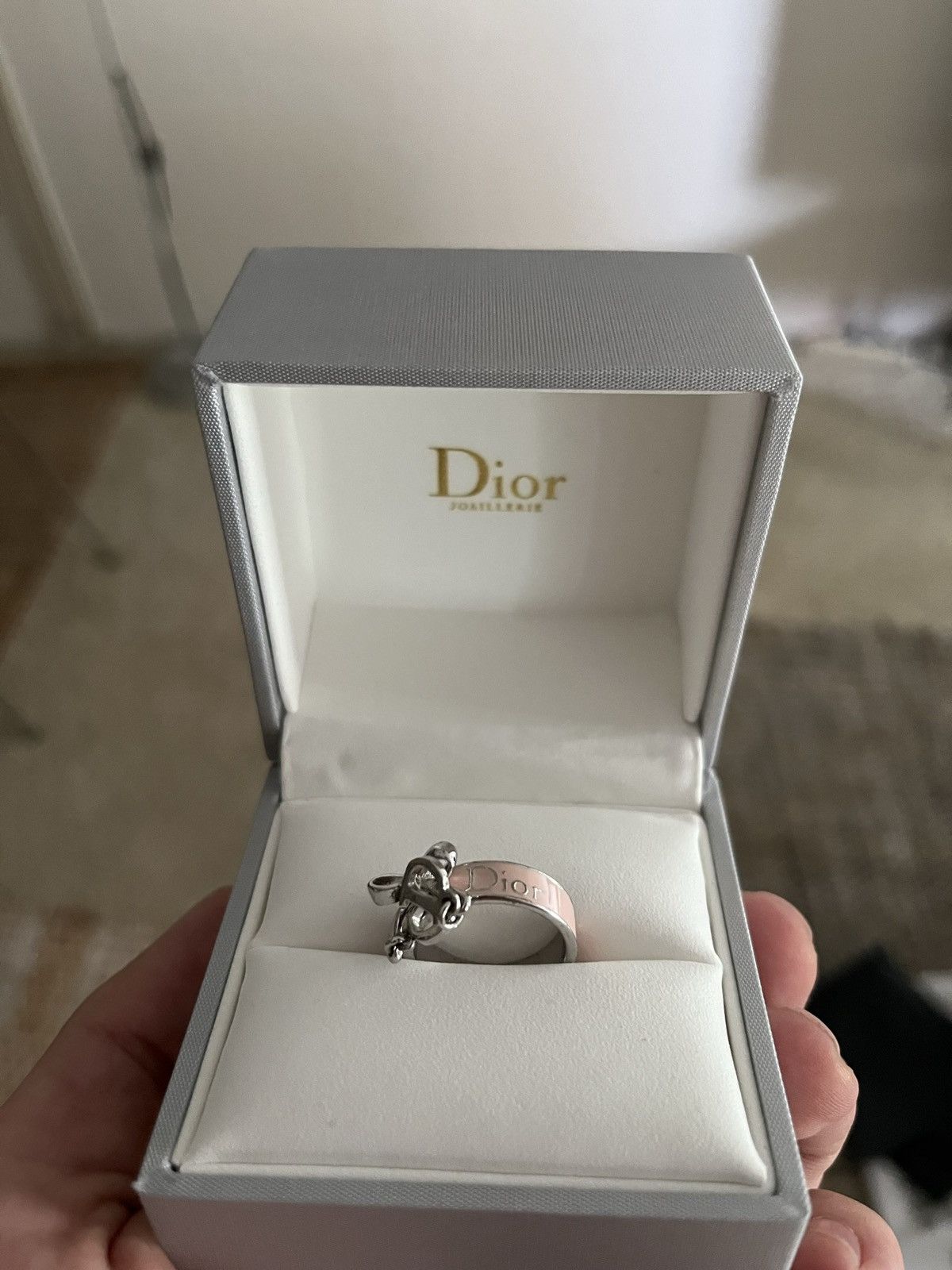 image of Authentic Dior Ring in Silver, Women's