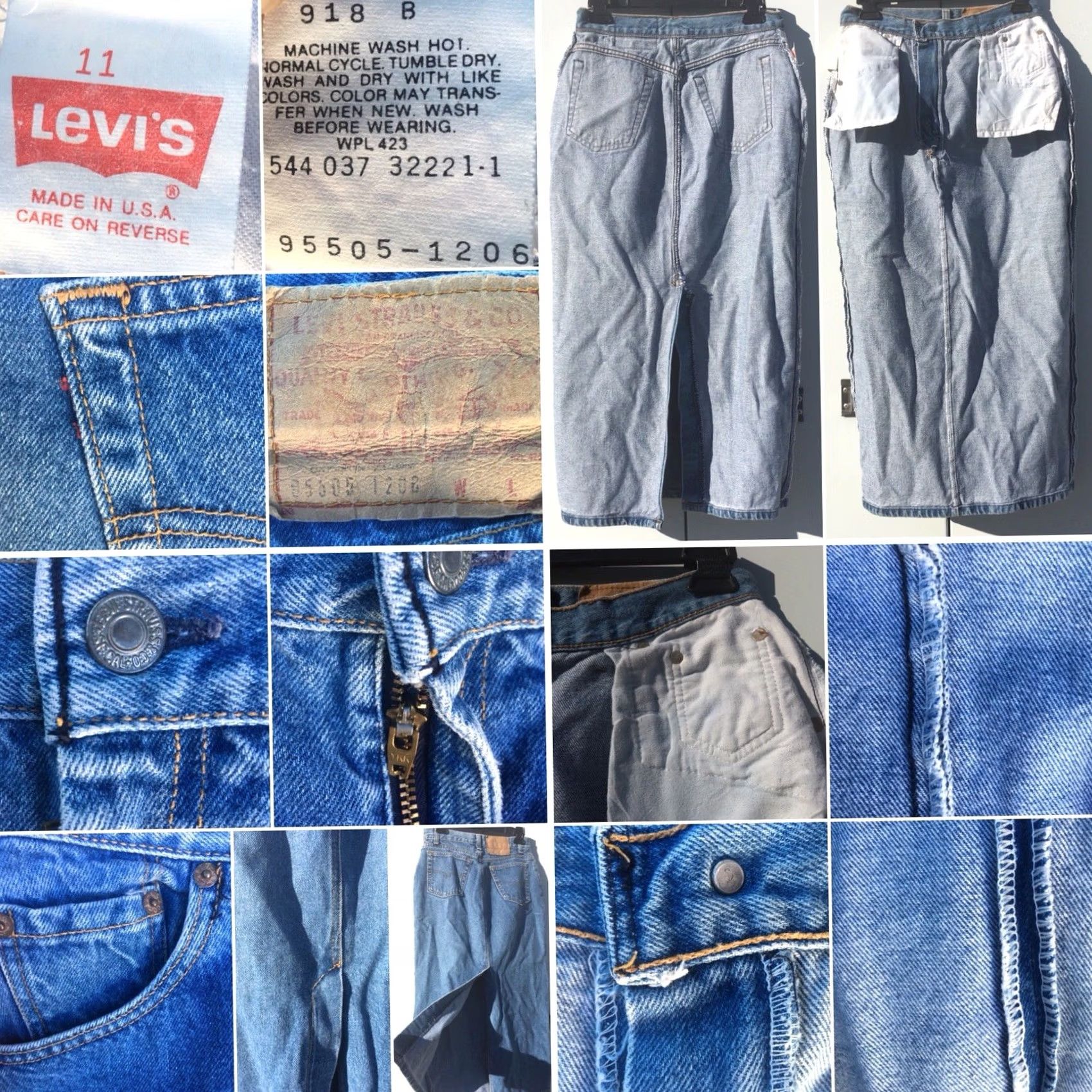 Levi's VINTAGE Levi's Jeans High Waist Denim Skirt Cowgirl Made USA Sz 11 28 Waist Blue Jeans Skirt 33 1/2” Hips 19 1/4” Zipper fly Mens Womens Boys Girls Size 32" / US 10 / IT 46 - 4 Thumbnail