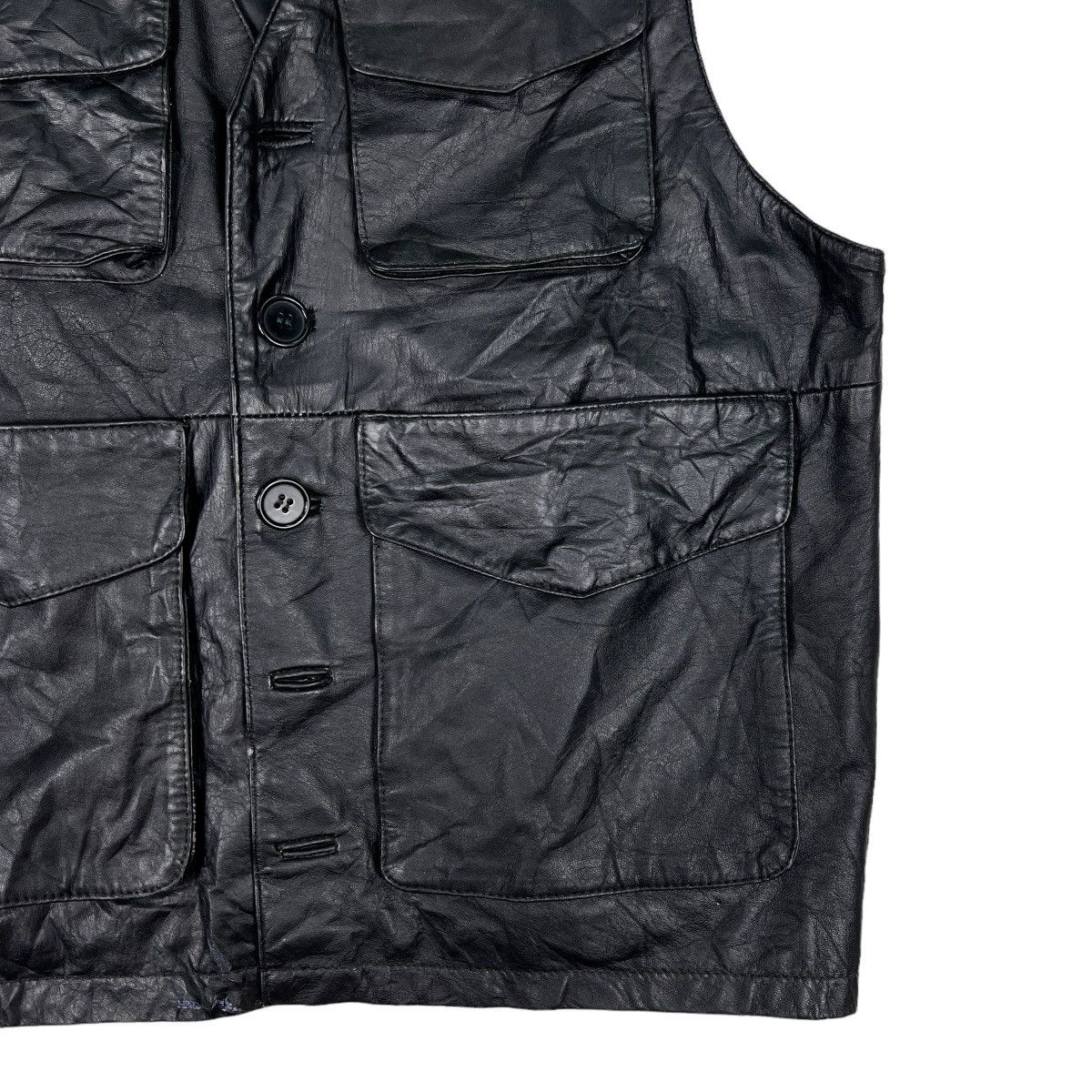 Designer 🔥 G. GAGLIANO CARGO LEATHER TANK TOP VEST Size US L / EU 52-54 / 3 - 5 Thumbnail