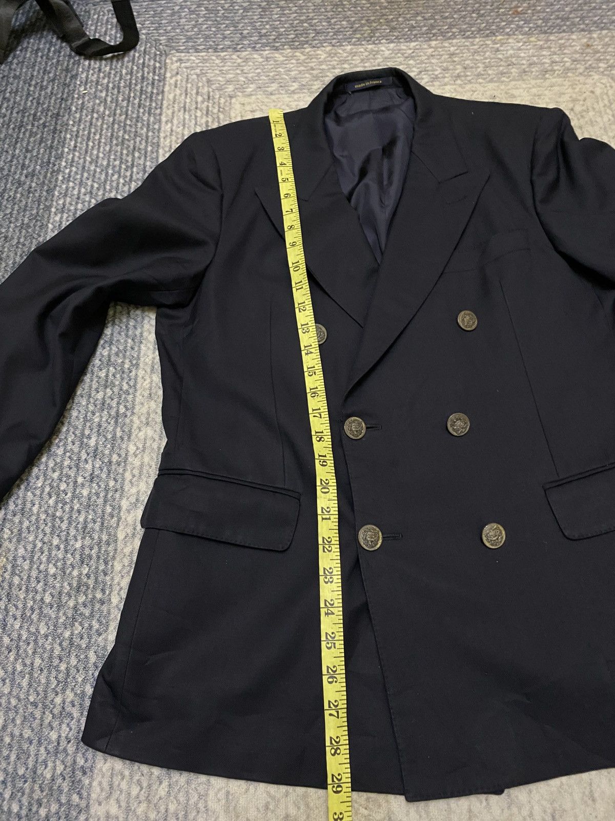 Celine CELINE PARIS DOUBLE BREAST BLAZER STAMPED LOGO BUTTON Size US S / EU 44-46 / 1 - 16 Thumbnail