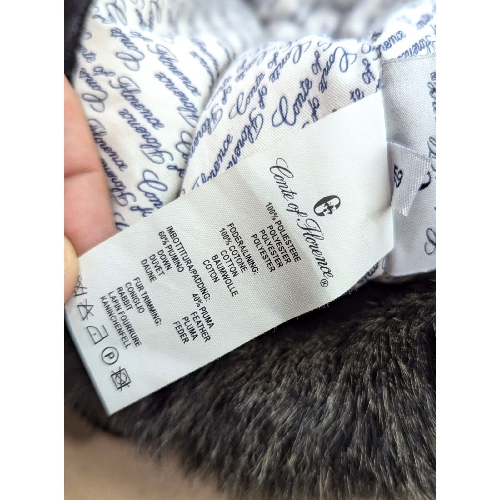 Conte of Florence Conte of Florence Goose Down Trapper Hat Black 59 Ushanka Ear Flap Unisex Adults Size 59 Winter Thermal Cap Size ONE SIZE - 4 Thumbnail