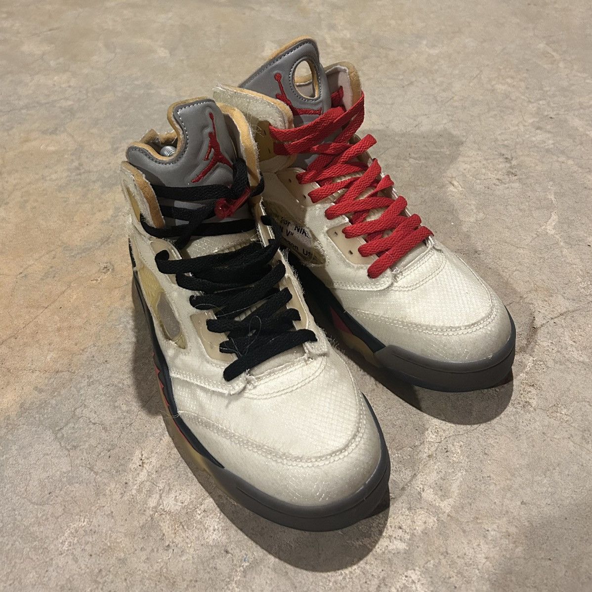 Jordan Brand × Nike × Off-White Air Jordan 5 Retro Off-White Sail 2020 US 7.5 Size US 7.5 / EU 40-41 - 9 Thumbnail