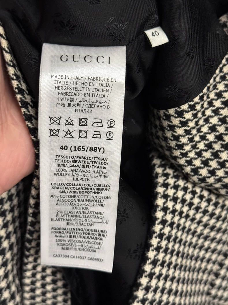 Gucci GucciBlack and white checkered bow wool jacket 2503-Nextarr Size XS / US 0-2 / IT 36-38 - 4 Thumbnail