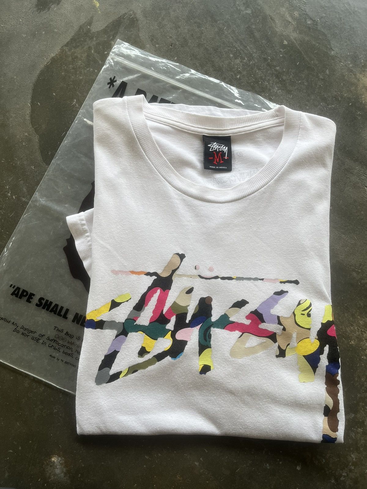 Bape Bape x Stussy 30th Anniversary Tee SS10 | Grailed