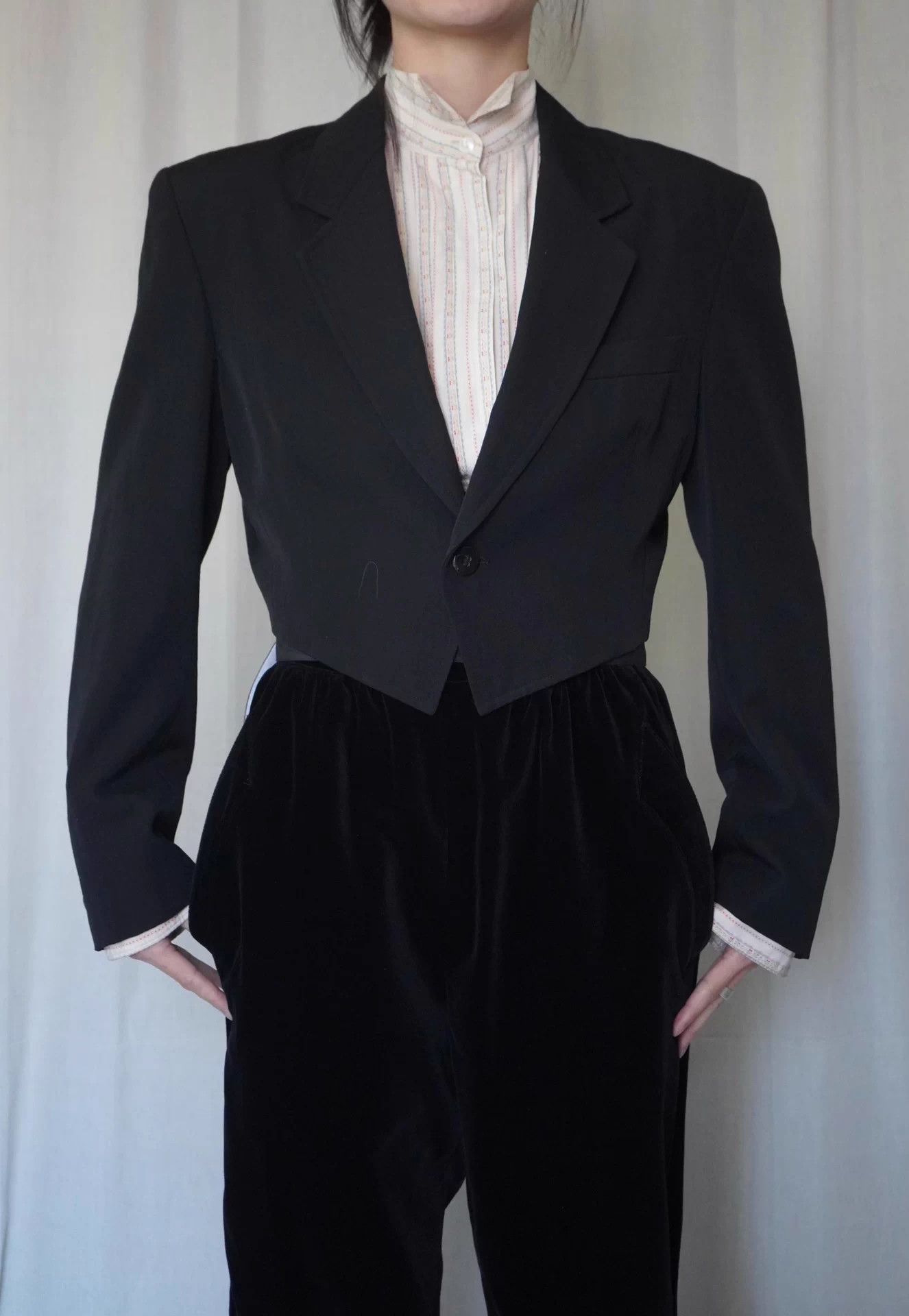 Comme des Garcons CDG 1989AW Tricot Single-Button Wool Dress Short Jacket M Size M / US 6-8 / IT 42-44 - 6 Thumbnail