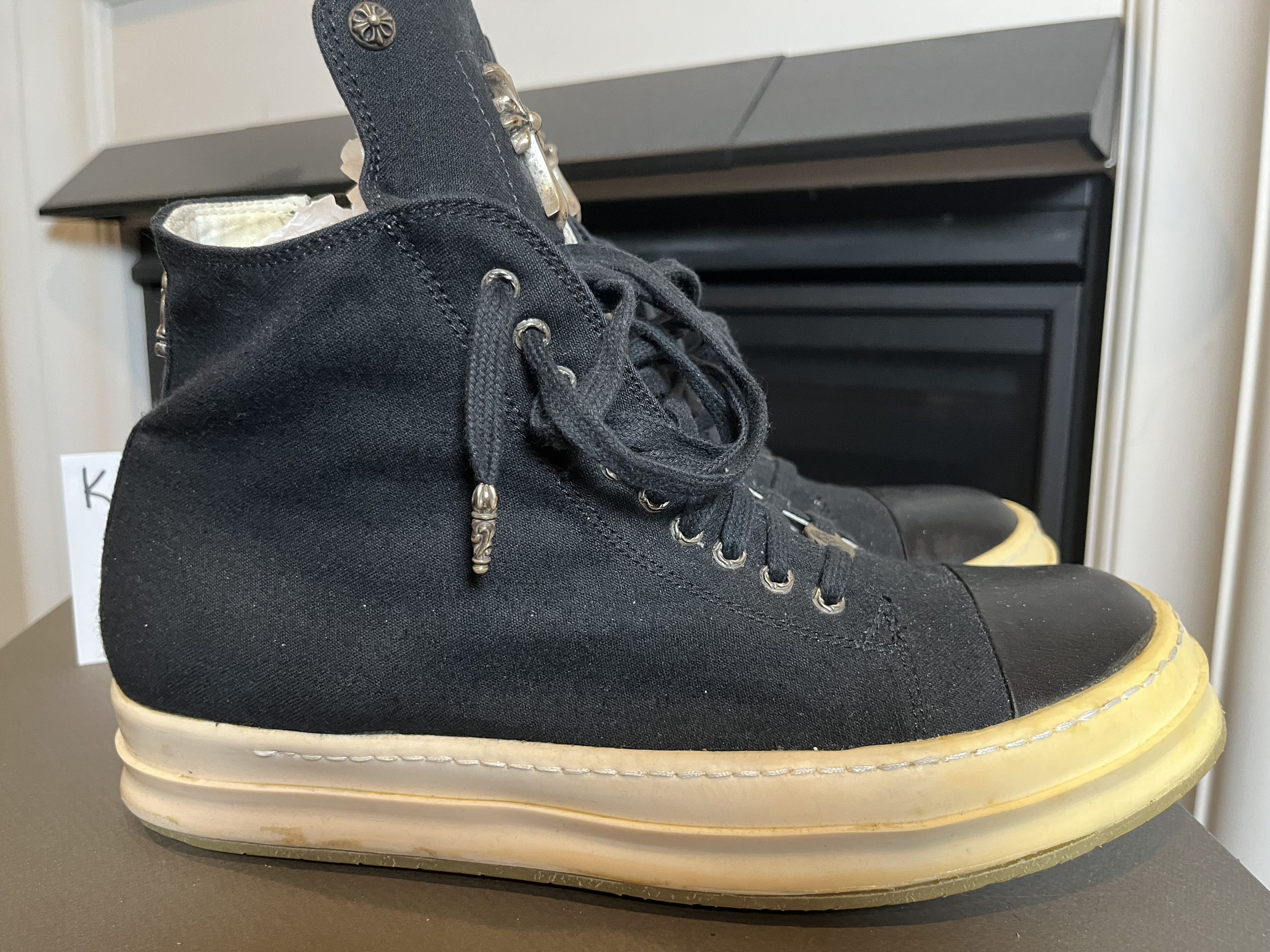 Chrome Hearts × Rick Owens RICK OWENS CHROME HEARTS RAMONES, BLACK TOE, STAPLE HEEL Size US 11 / EU 44 - 3 Thumbnail