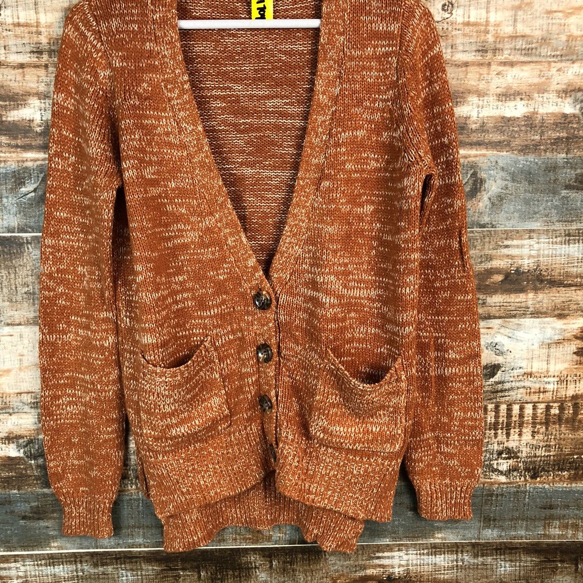 Homespun Knitwear Egoist Orange Cardigan Knitwear #A1704 Size US M / EU 48-50 / 2 - 6 Thumbnail