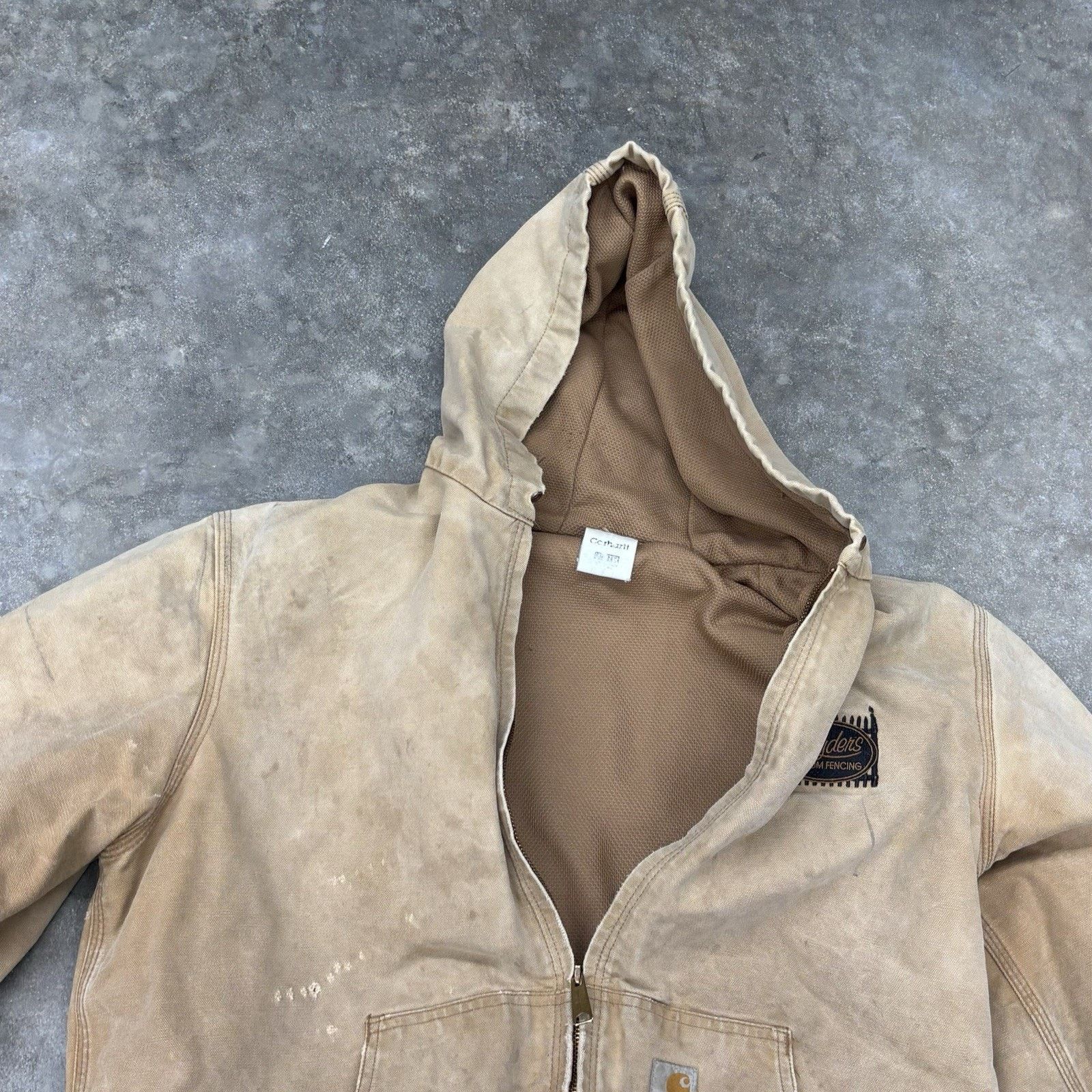 Carhartt Carhartt Tan Khaki Brown Hooded Workwear Jacket Mens L Brand Size US L / EU 52-54 / 3 - 5 Thumbnail