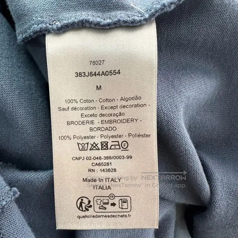 Dior Dior Peacock Blue Cotton T-Shirt for Men . Size US M / EU 48-50 / 2 - 5 Thumbnail