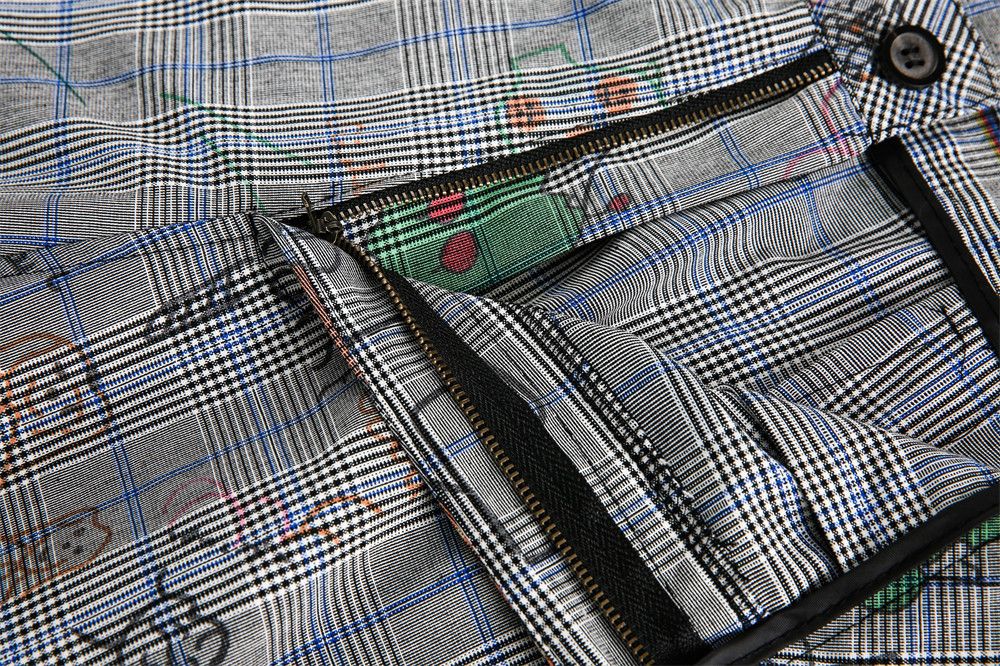 Japanese Brand × Vintage Men's hip-hop graffiti check casual shorts Size US 32 / EU 48 - 4 Thumbnail
