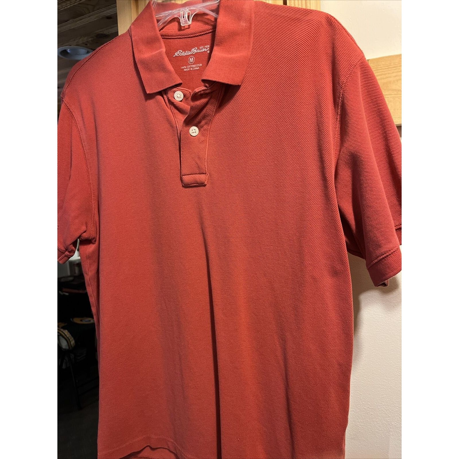 Eddie Bauer Eddie Bauer Mens M Red Button Short Sleeve Cotton Polo Shirt Size US M / EU 48-50 / 2 - 9 Thumbnail