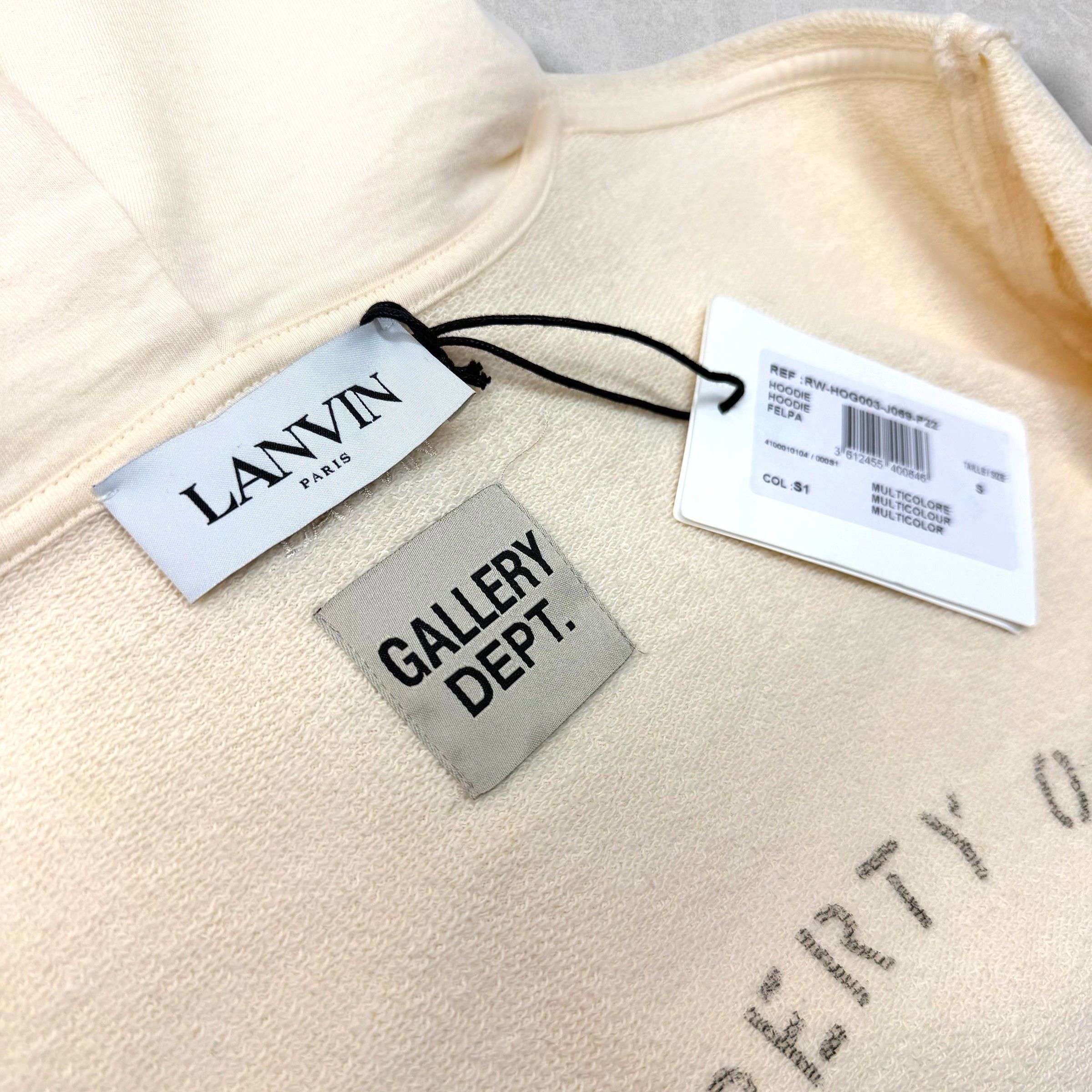 Gallery Dept. Gallery Dept. x Lanvin Reversed Creme Hoodie S (XS) Size US XS / EU 42 / 0 - 5 Thumbnail