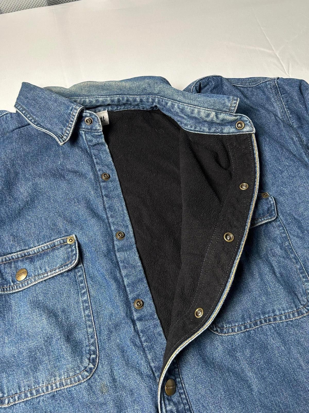 Carhartt Carhartt Denim Fleece Lined Pocket Overshirt Heavyweight Size US XL / EU 56 / 4 - 7 Thumbnail
