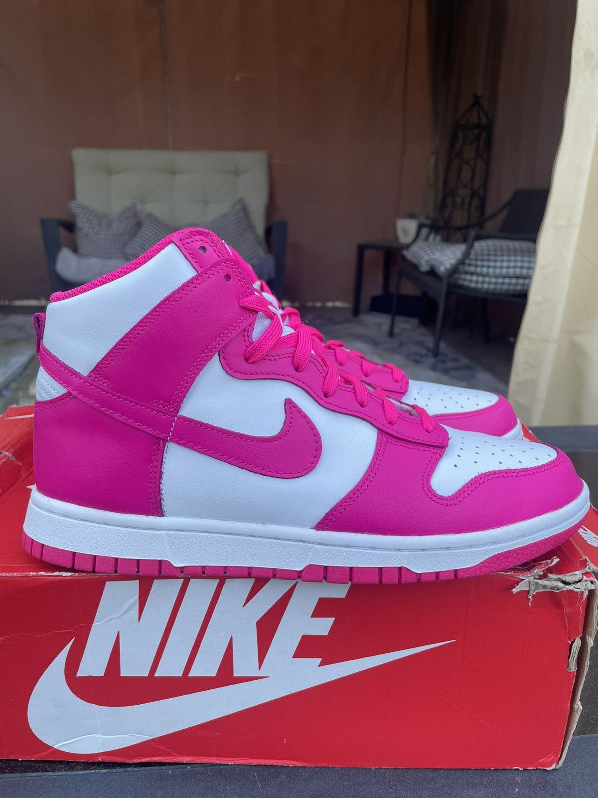 Nike Nike Dunk High Pink Prime Size US 10 / IT 40 - 3 Thumbnail