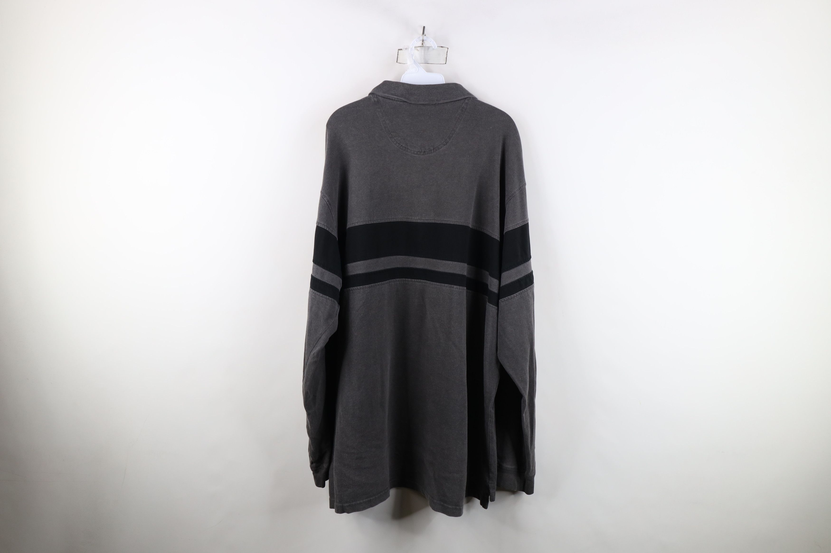 Vintage Vintage 90s Streetwear Block Heavy Long Sleeve Rugby Polo Size US XL / EU 56 / 4 - 13 Thumbnail