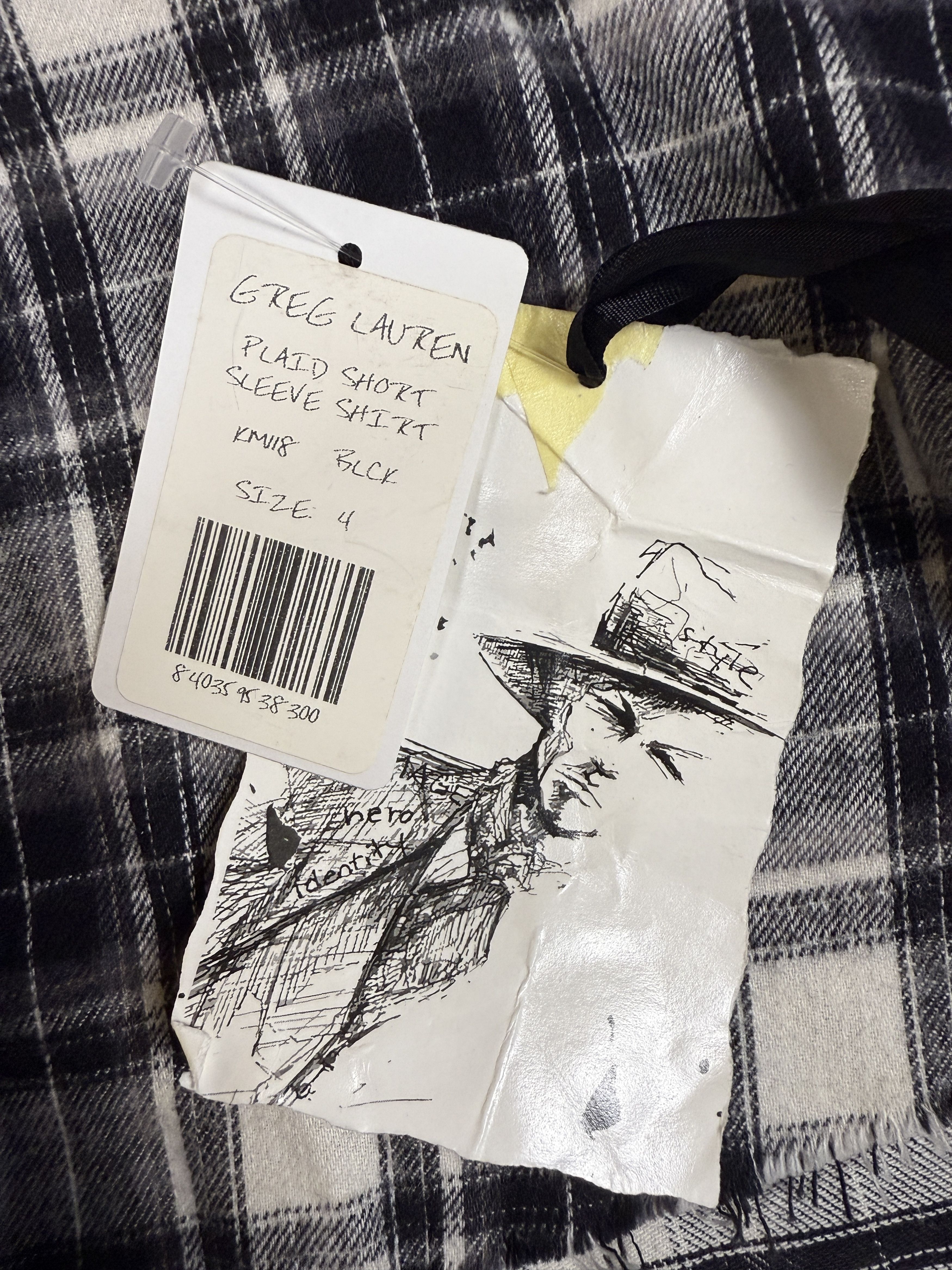 Greg Lauren $750 Greg Lauren Short Sleeve Plaid Shirt Size US XL / EU 56 / 4 - 9 Thumbnail