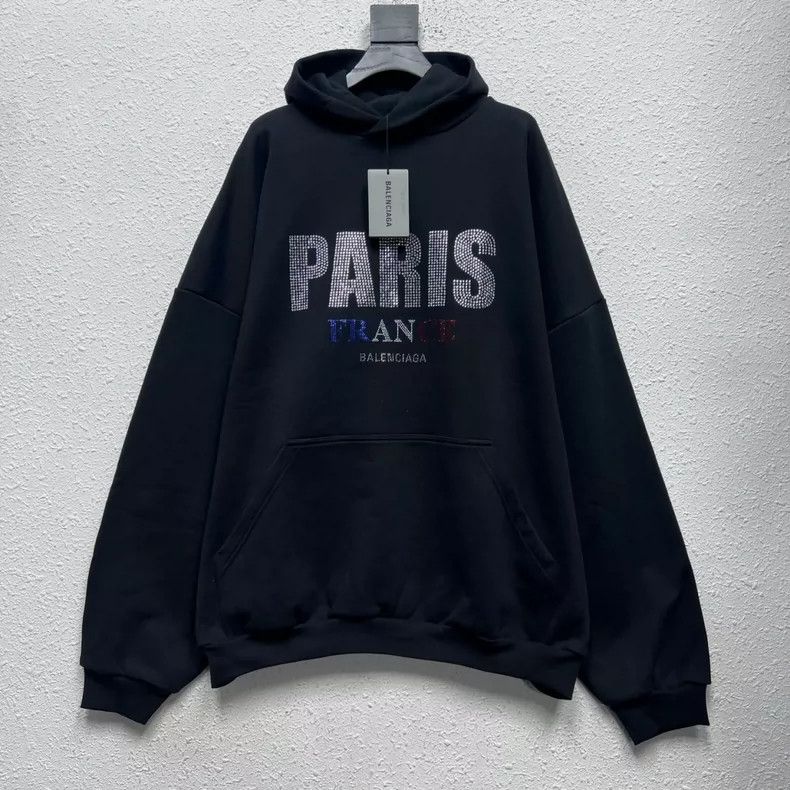 Balenciaga Balenciaga Crystal Logo Hoodie Size US L / EU 52-54 / 3 - 1 Thumbnail