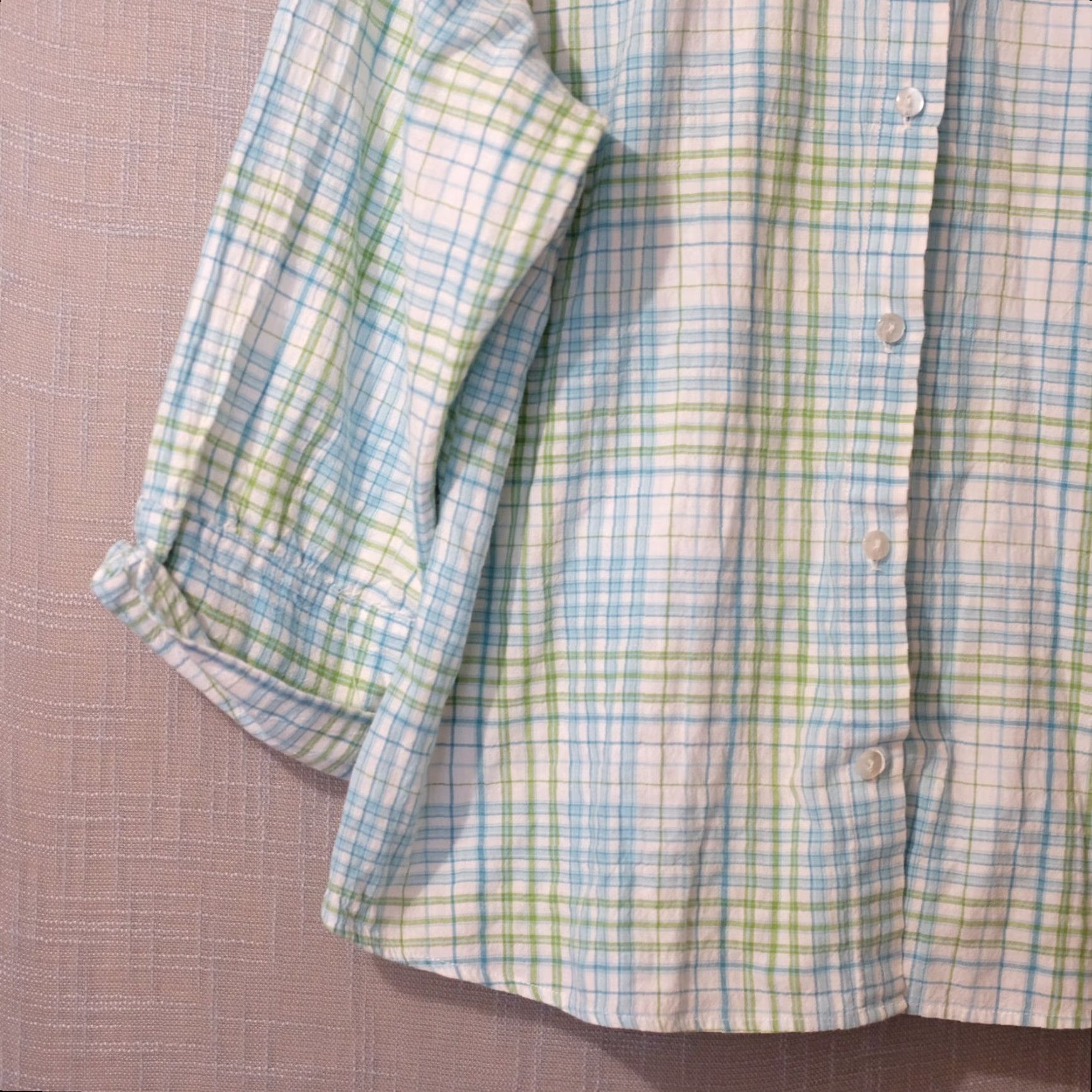 Vintage Christopher & Banks Plaid Button-Up 3/4 Sleeve Shirt Women's XL #A2-10 Size XL / US 12-14 / IT 48-50 - 3 Thumbnail
