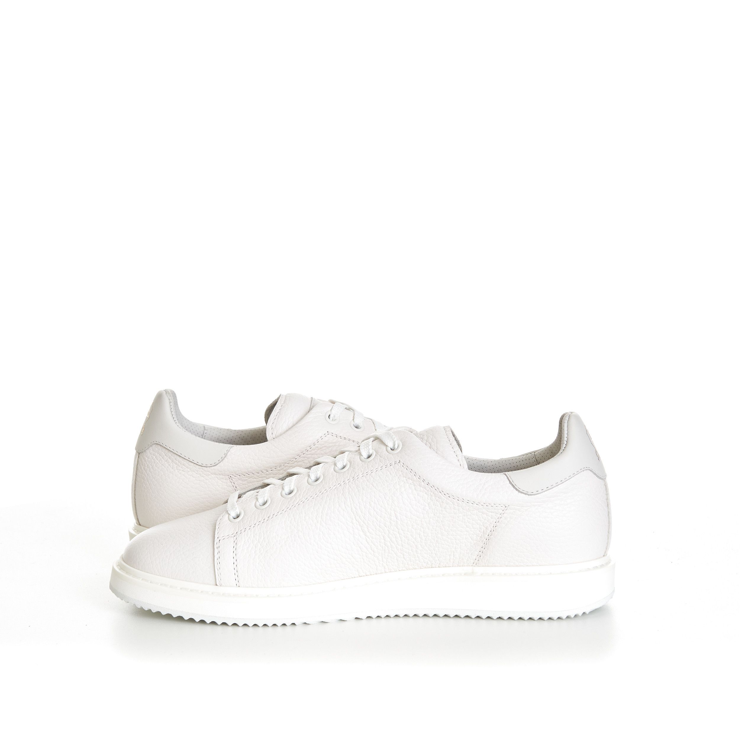 Brunello Cucinelli White Grained Calfskin Leather Low Top Sneakers Size US 6 / EU 39 - 9 Thumbnail