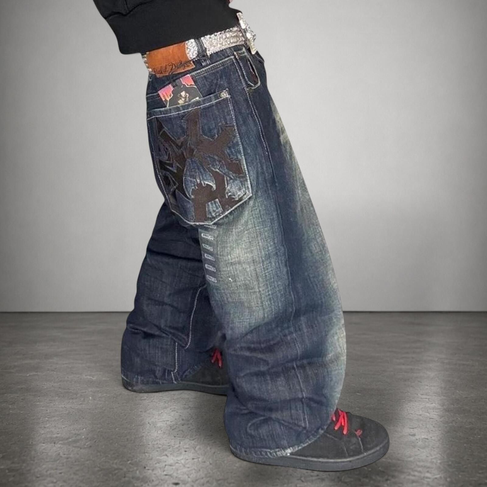 Southpole Artful Dodger Y2K Wide Leg Baggy Grunge 2000s Jeans Size US 34 / EU 50 - 1 Thumbnail