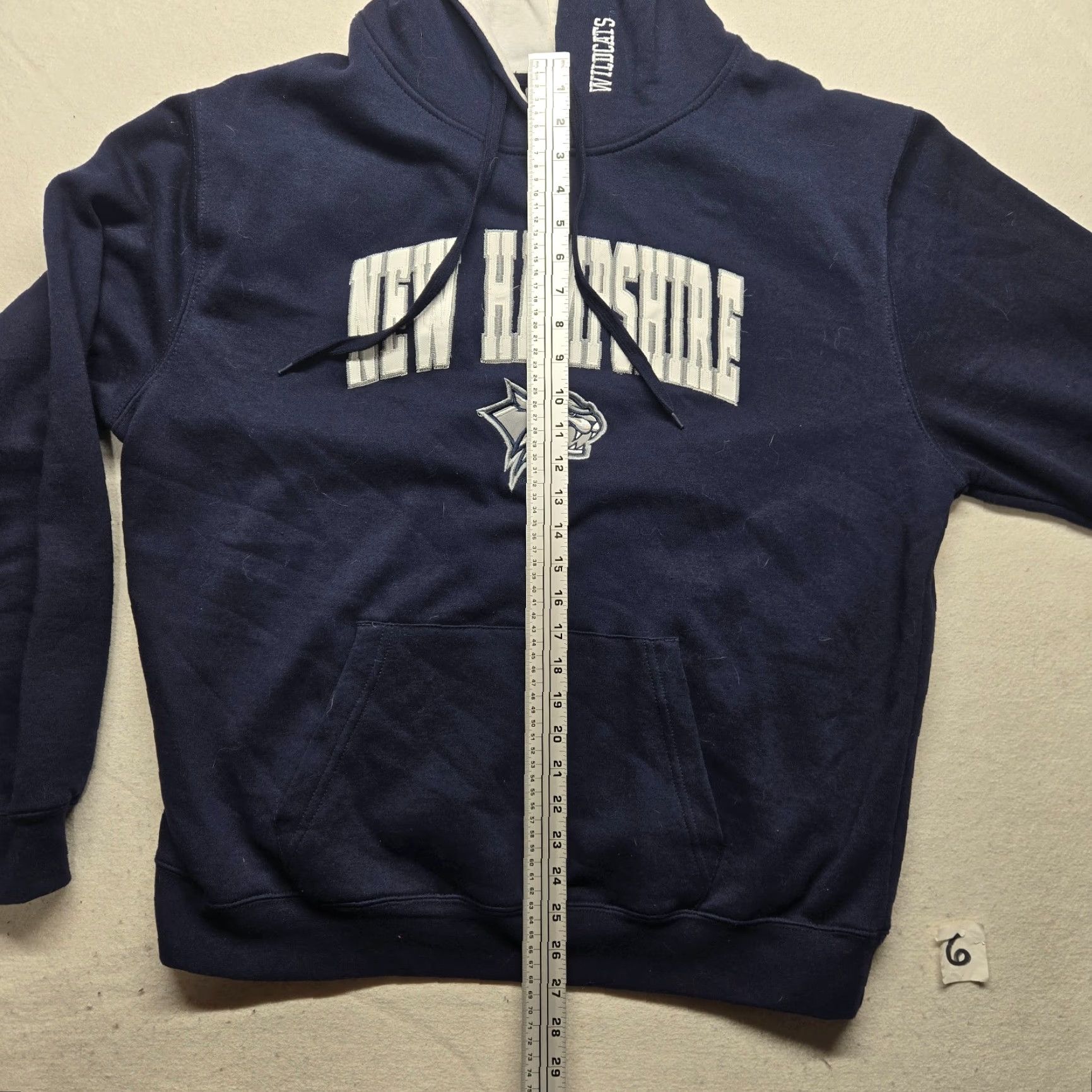 Vintage US Apparel Hoodie Adult XL Blue Pullover Hooded Sweatshirt Regular Fit Logo Graphic Print Pockets Hooded Sweatshirt White? Size XL / US 12-14 / IT 48-50 - 6 Thumbnail