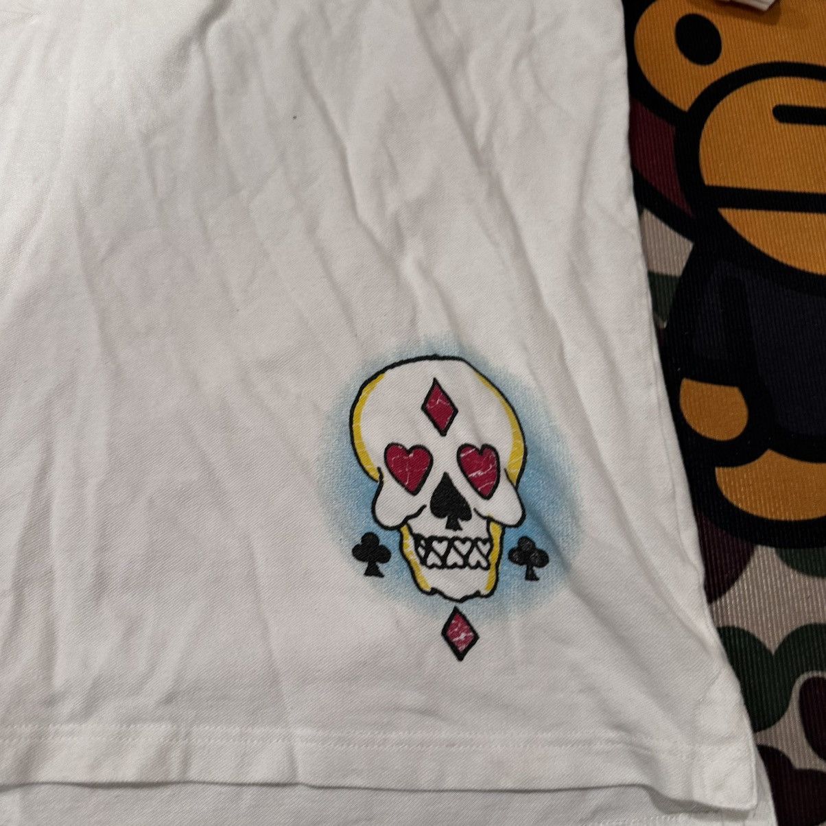 Ed Hardy Vintage Y2K Ed Hardy Eagle Heart Rhinestone White Polo Shirt Size US XXL / EU 58 / 5 - 8 Thumbnail