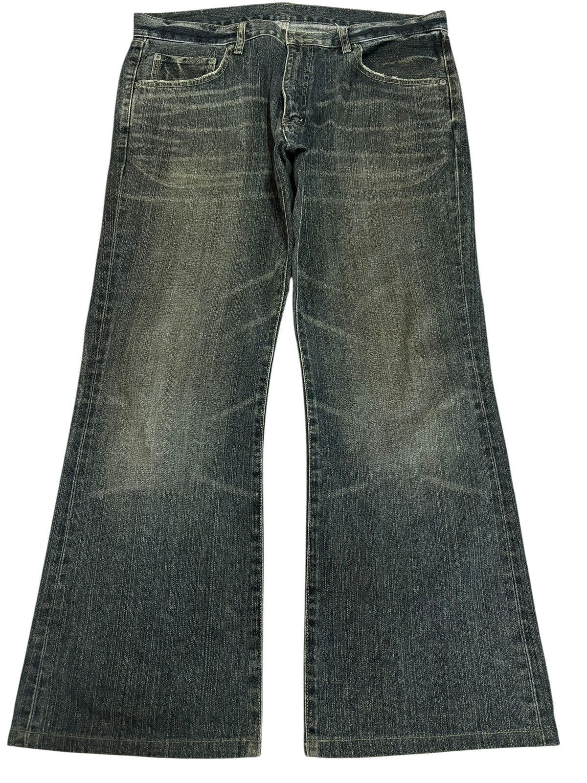 Japanese Brand × Kaihara Denim × Vintage Vintage Uniqlo Faded Flared Jeans Size US 36 / EU 52 - 1 Thumbnail