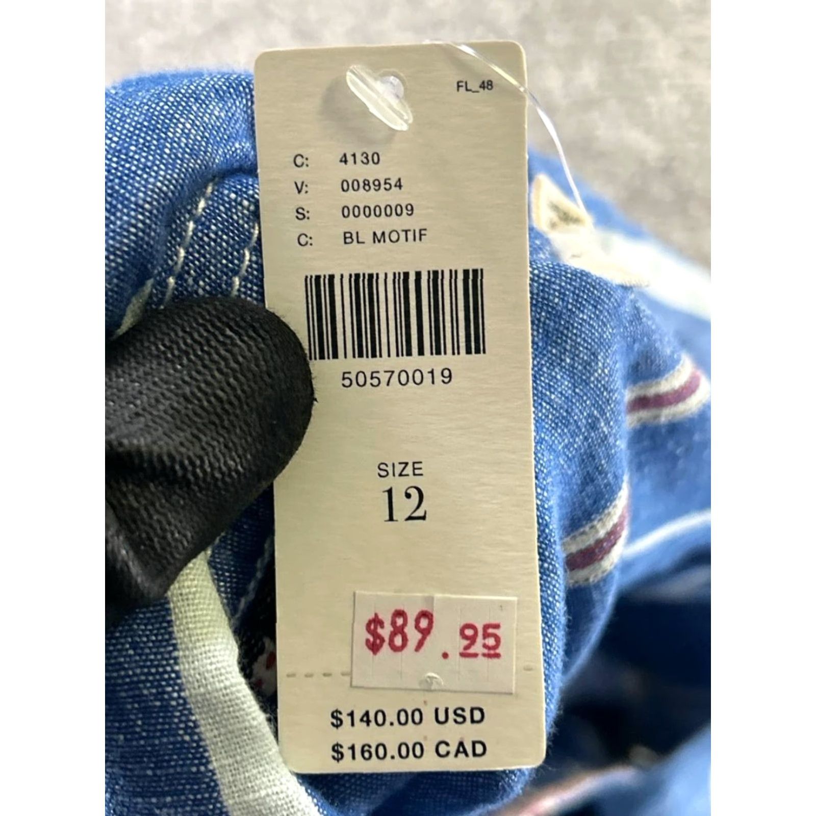 Pilcro Shirt Dress Womens 12 Blue Yellow Red Linen Cotton Wrap Blouson New  Shirt Dress Womens