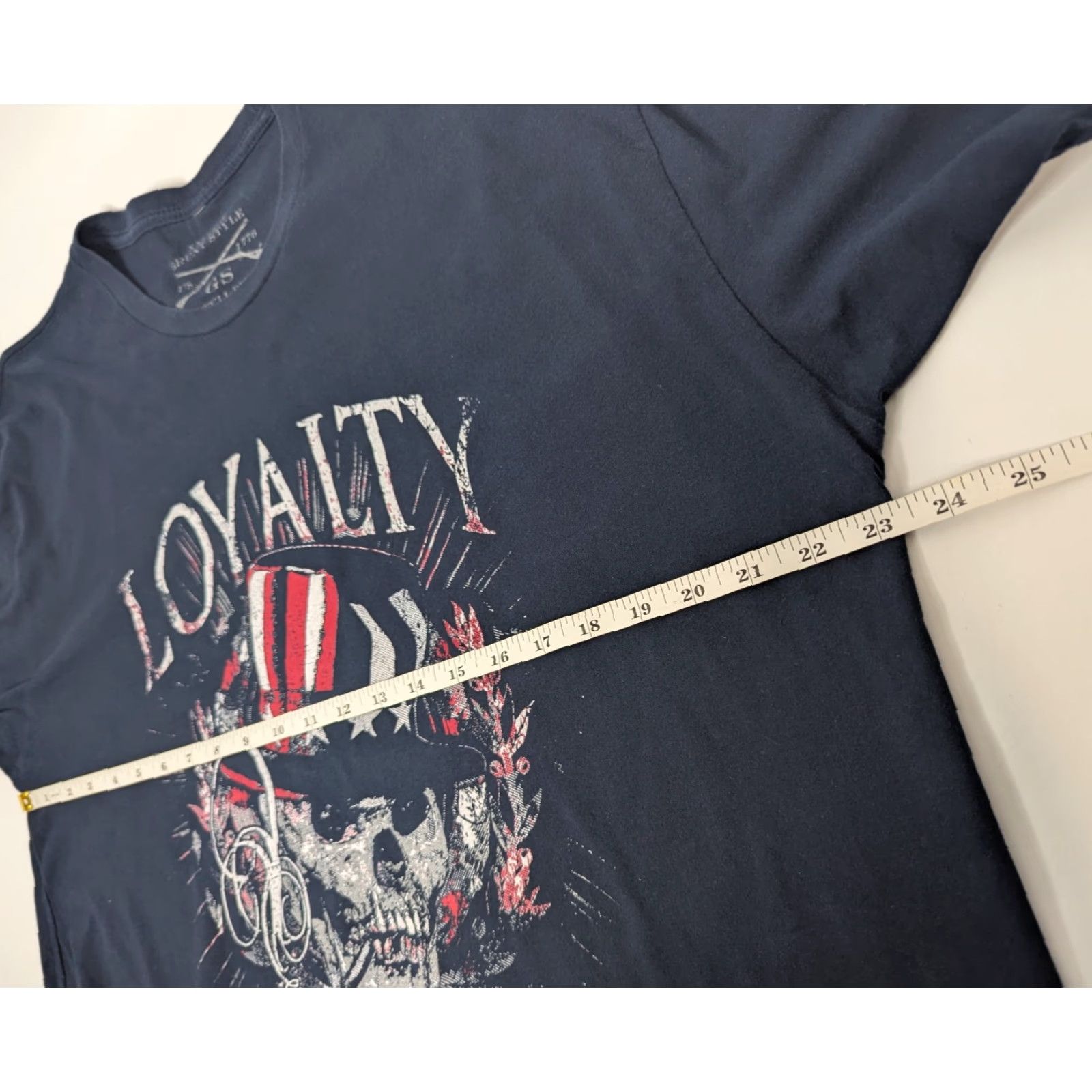 Vintage VINTAGE Grunt Style Loyalty Death And Glory Shirt Skull Patriotic Graphic S/S Tee 2XL Size US XXL / EU 58 / 5 - 5 Thumbnail