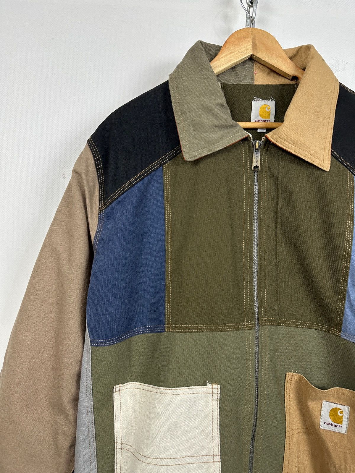 Carhartt × Vintage Vintage Carhartt Reworked Detroit Sherpa Jacket Size US L / EU 52-54 / 3 - 5 Thumbnail